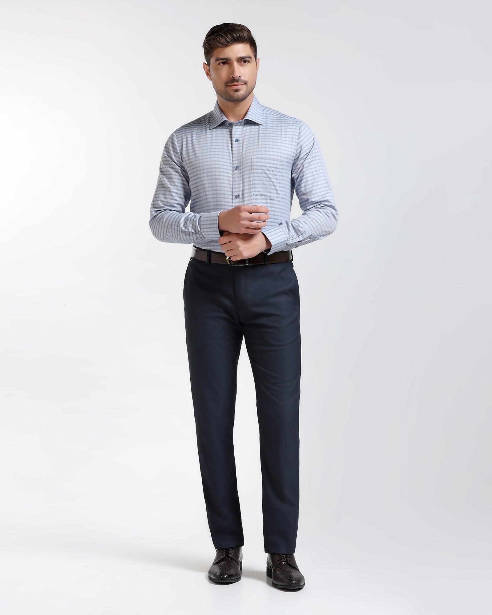 Temptech Formal Grey Check Shirt - Edmund - Blackberrys