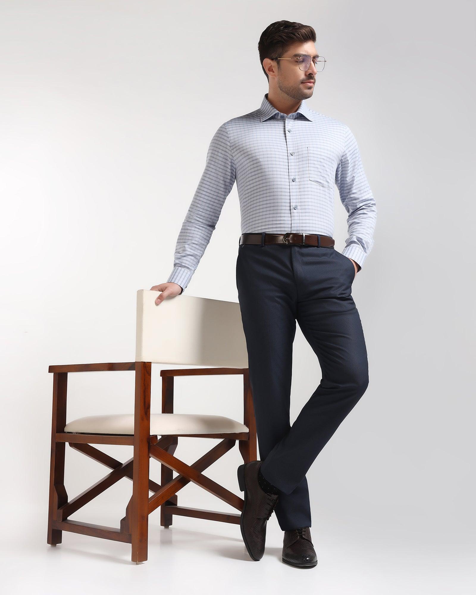 Temptech Formal Grey Check Shirt - Edmund - Blackberrys