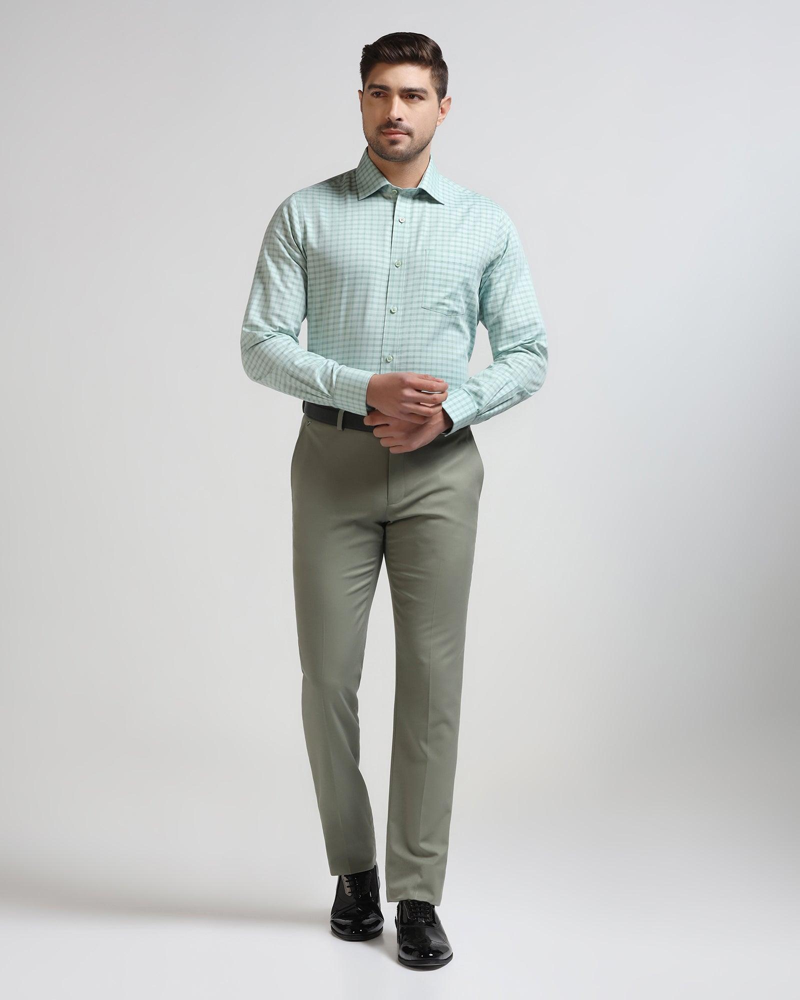Temptech Formal Moss Check Shirt - Edmund - Blackberrys