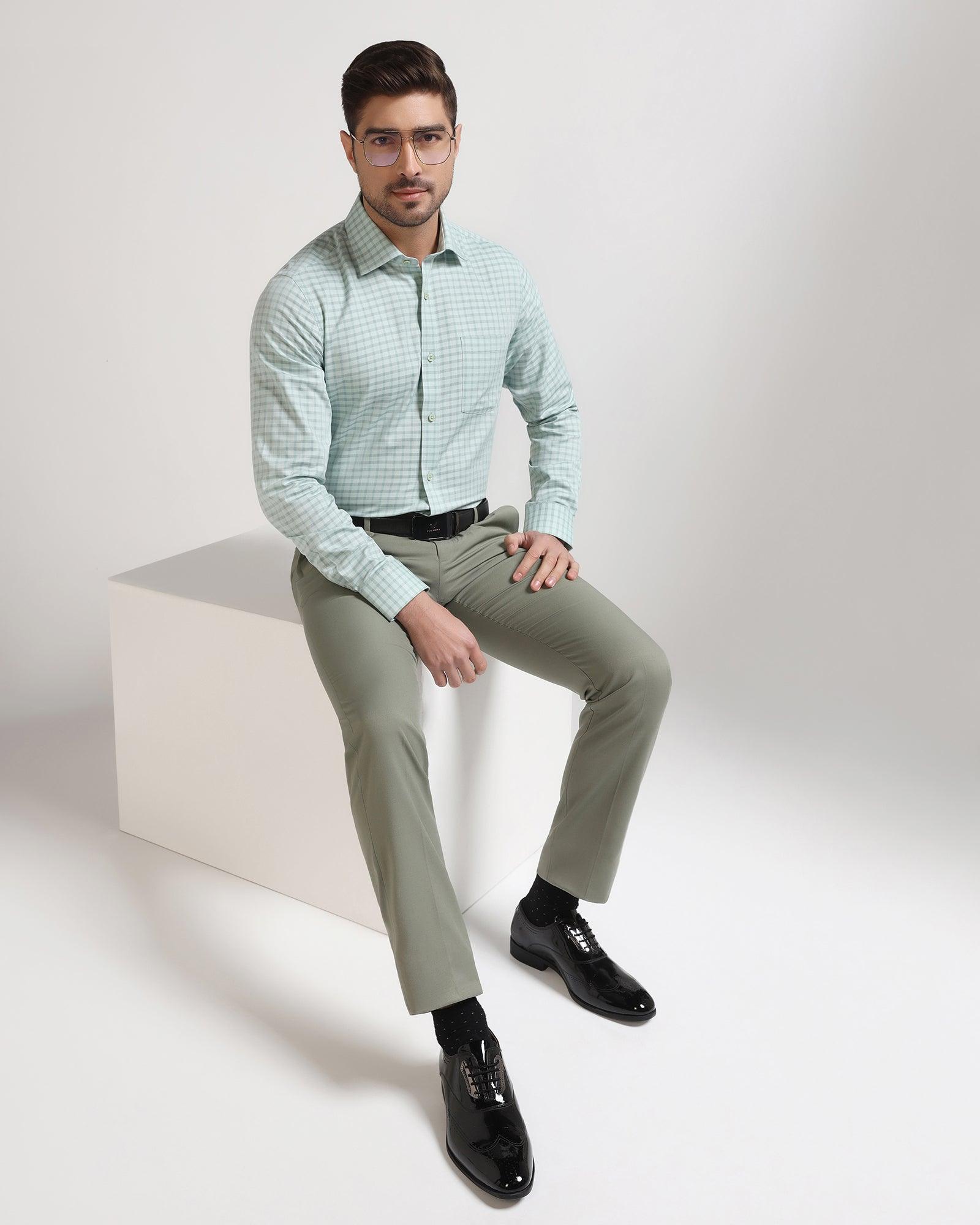Temptech Formal Moss Check Shirt - Edmund - Blackberrys