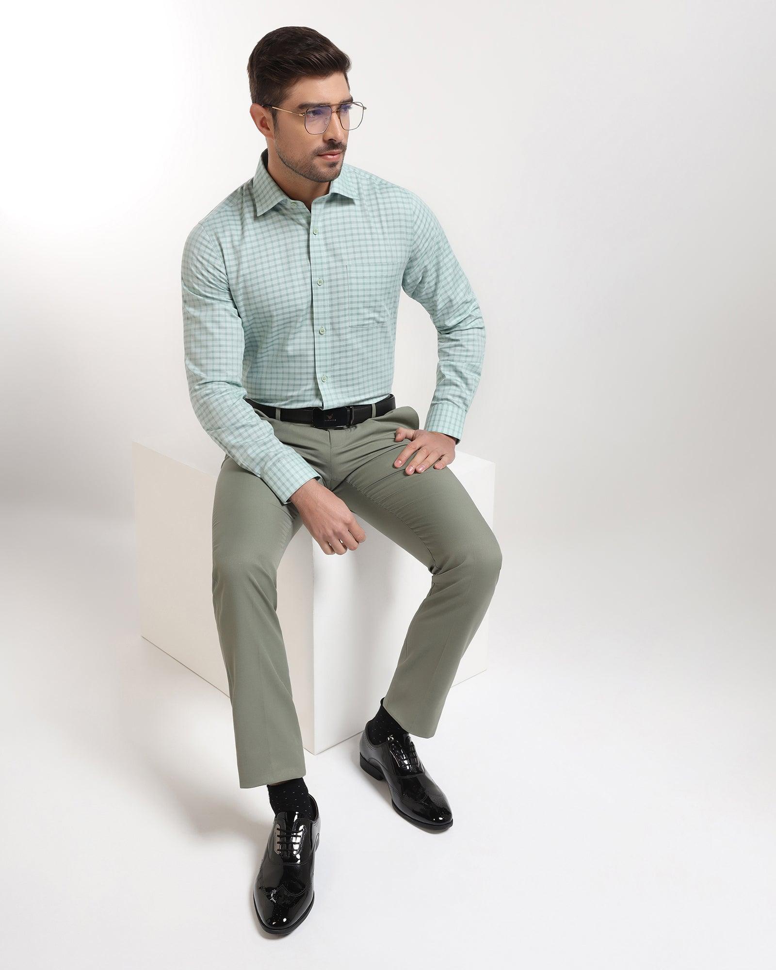 Temptech Formal Moss Check Shirt - Edmund - Blackberrys