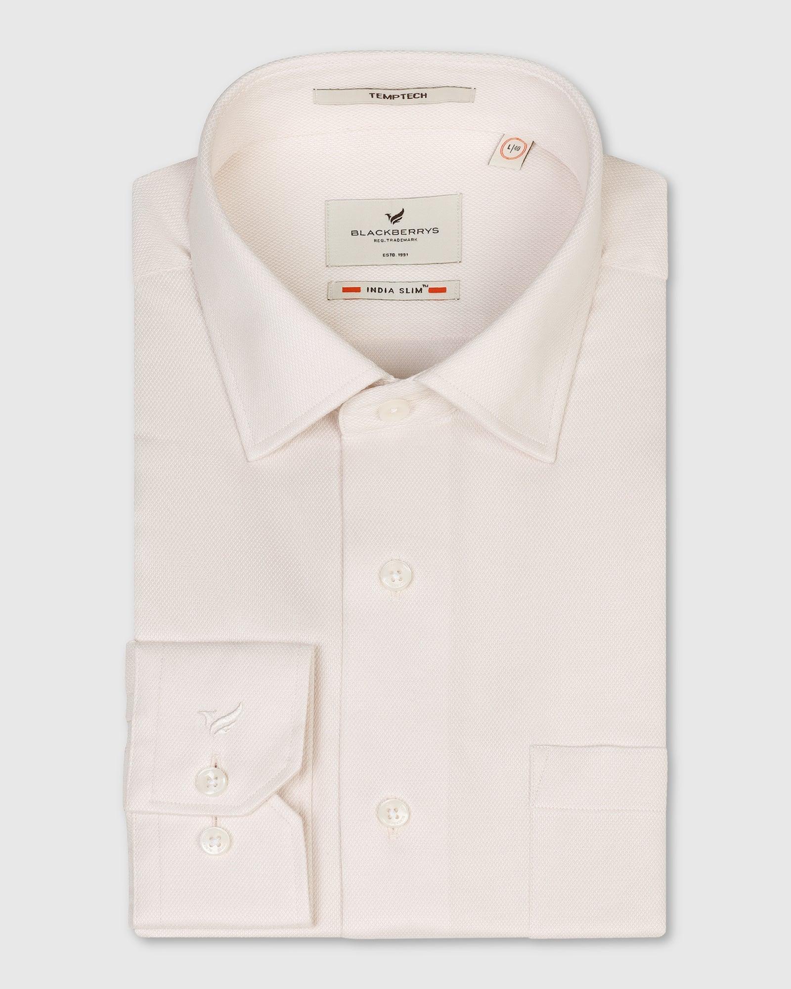 Temptech Formal Peach Textured Shirt - Shalom - Blackberrys