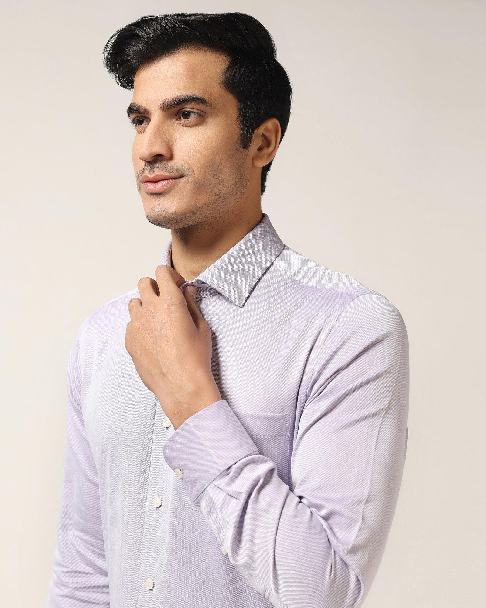 Temptech Formal Purple Textured Shirt - Shalom - Blackberrys