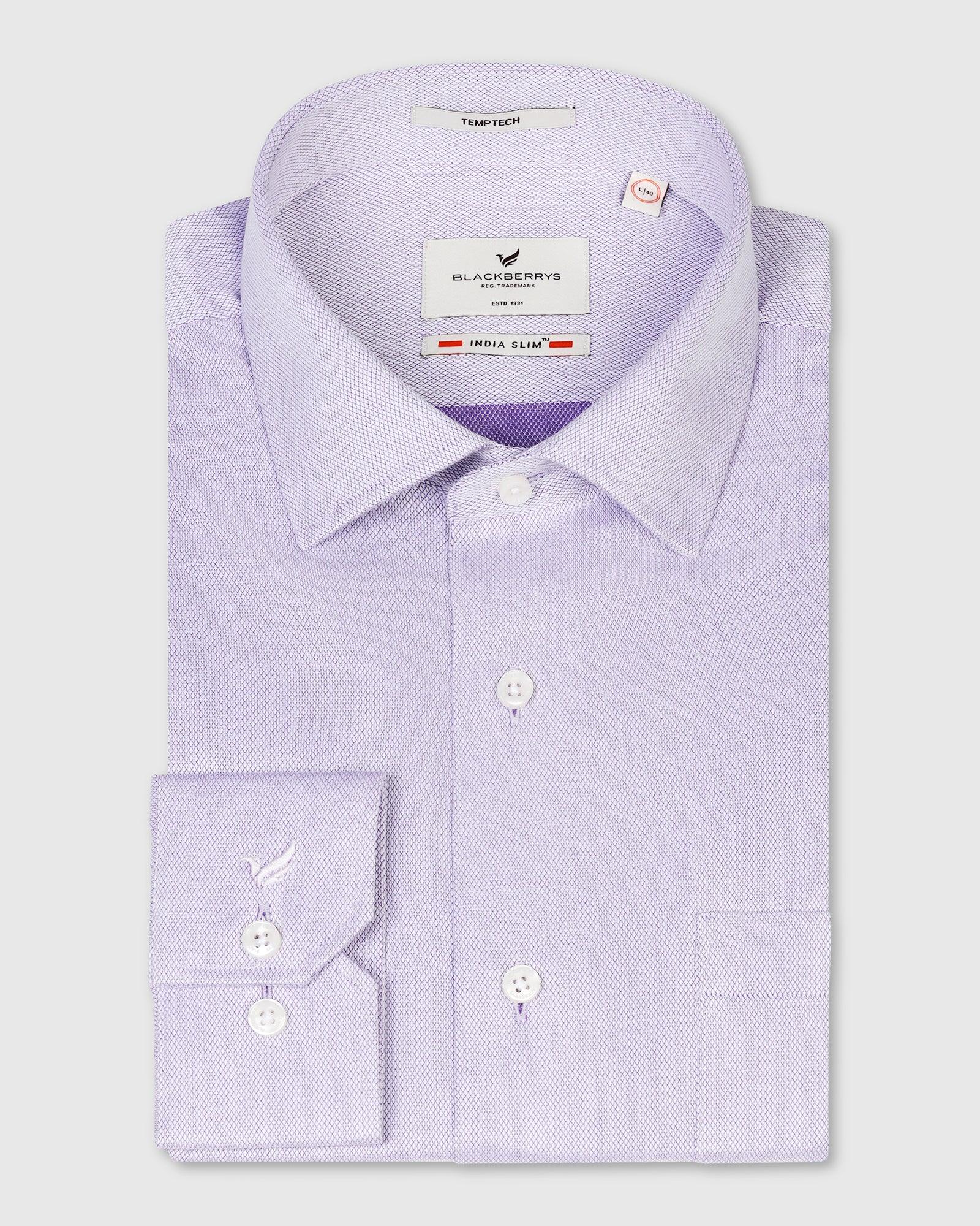Temptech Formal Purple Textured Shirt - Shalom - Blackberrys