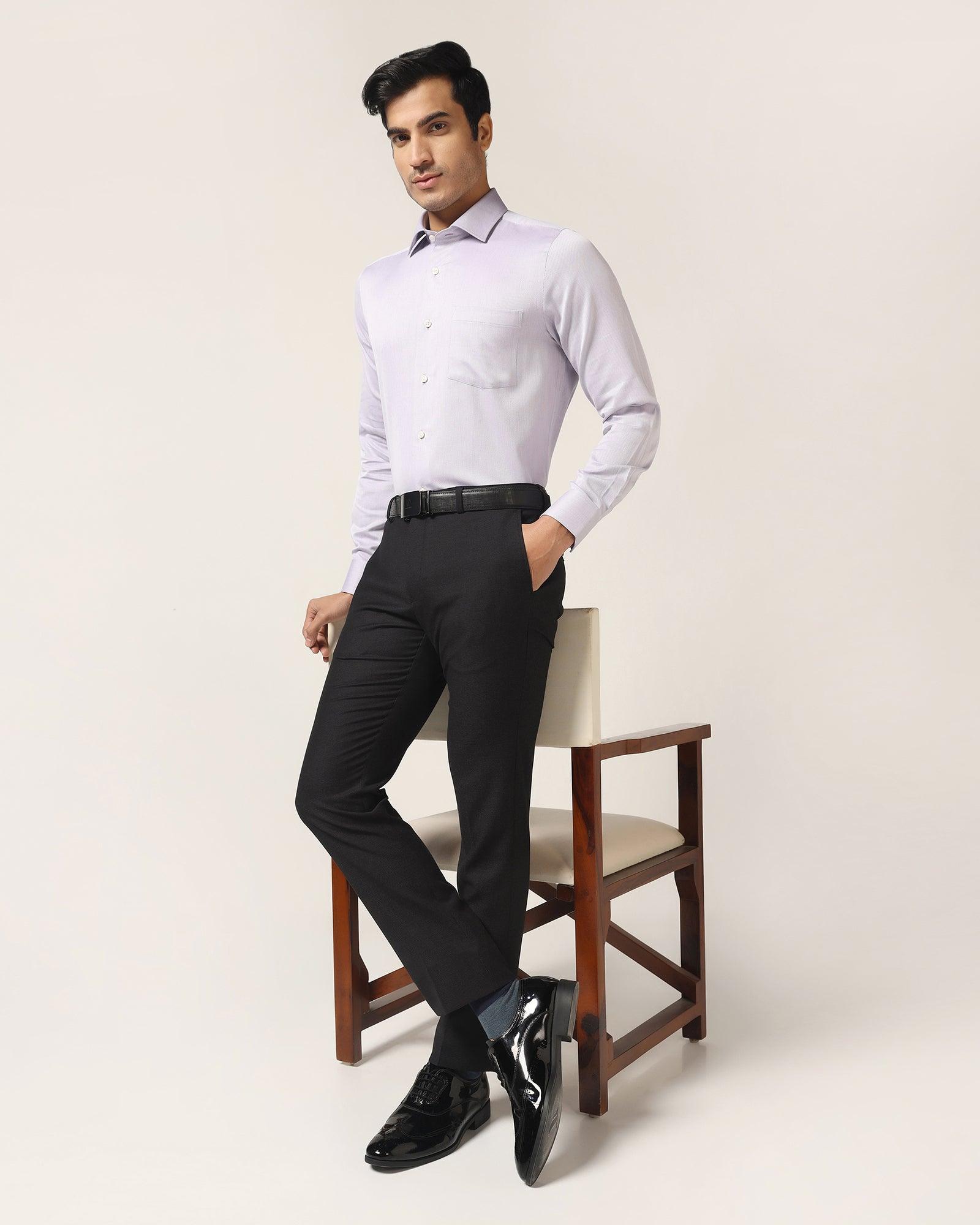 Temptech Formal Purple Textured Shirt - Shalom - Blackberrys