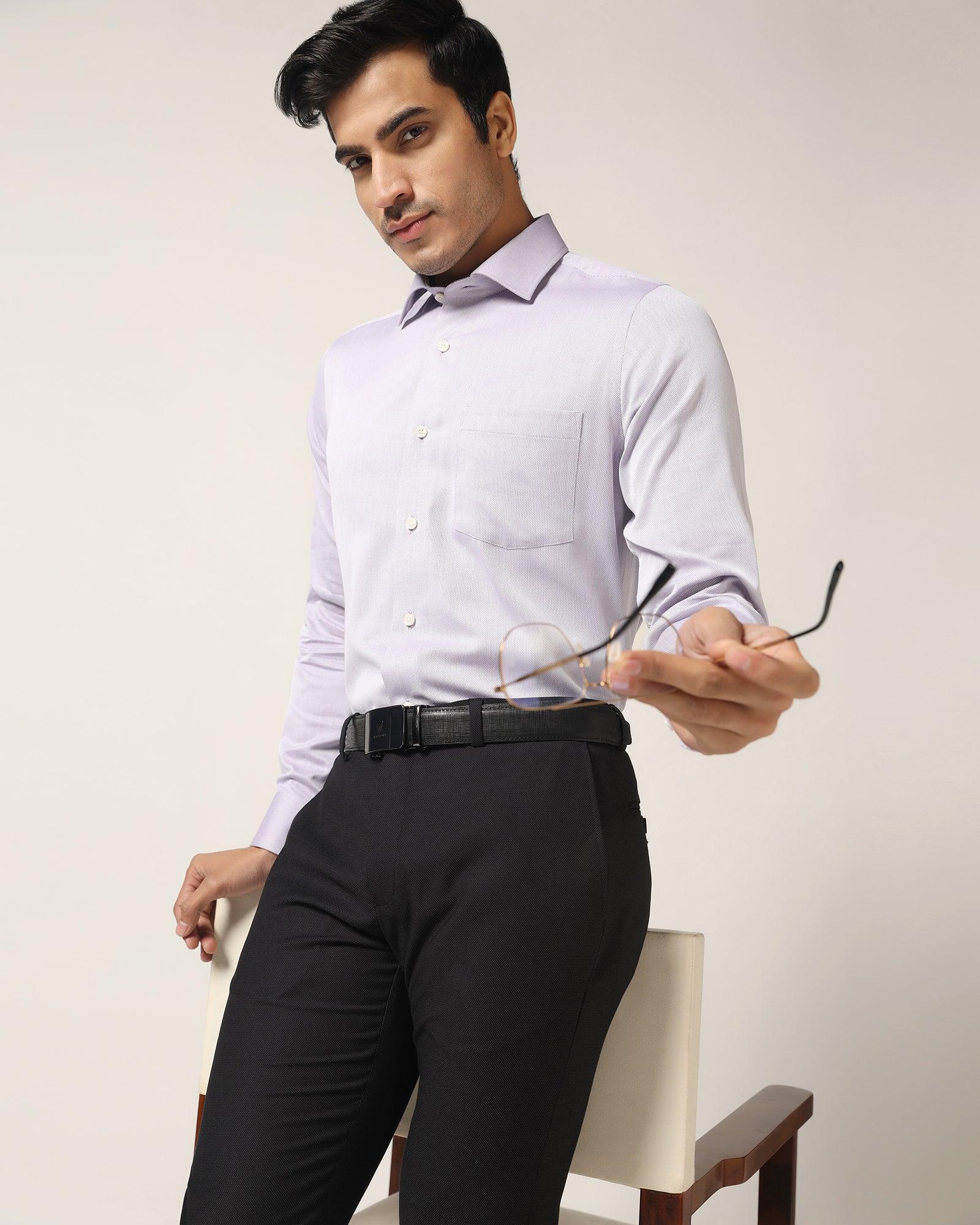 Temptech Formal Purple Textured Shirt - Shalom - Blackberrys