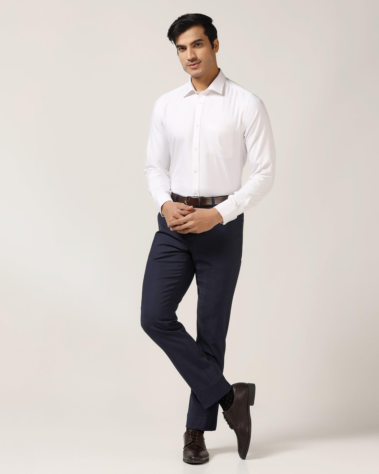 Temptech Formal White Solid Shirt - Antony - Blackberrys