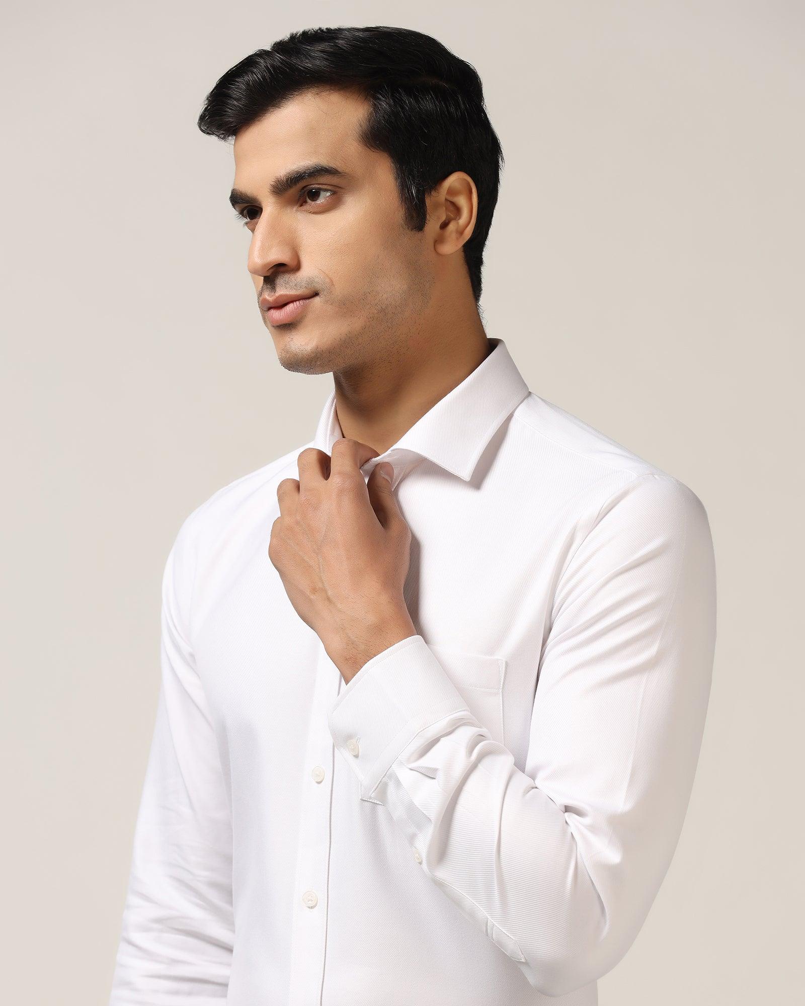 Temptech Formal White Solid Shirt - Antony - Blackberrys