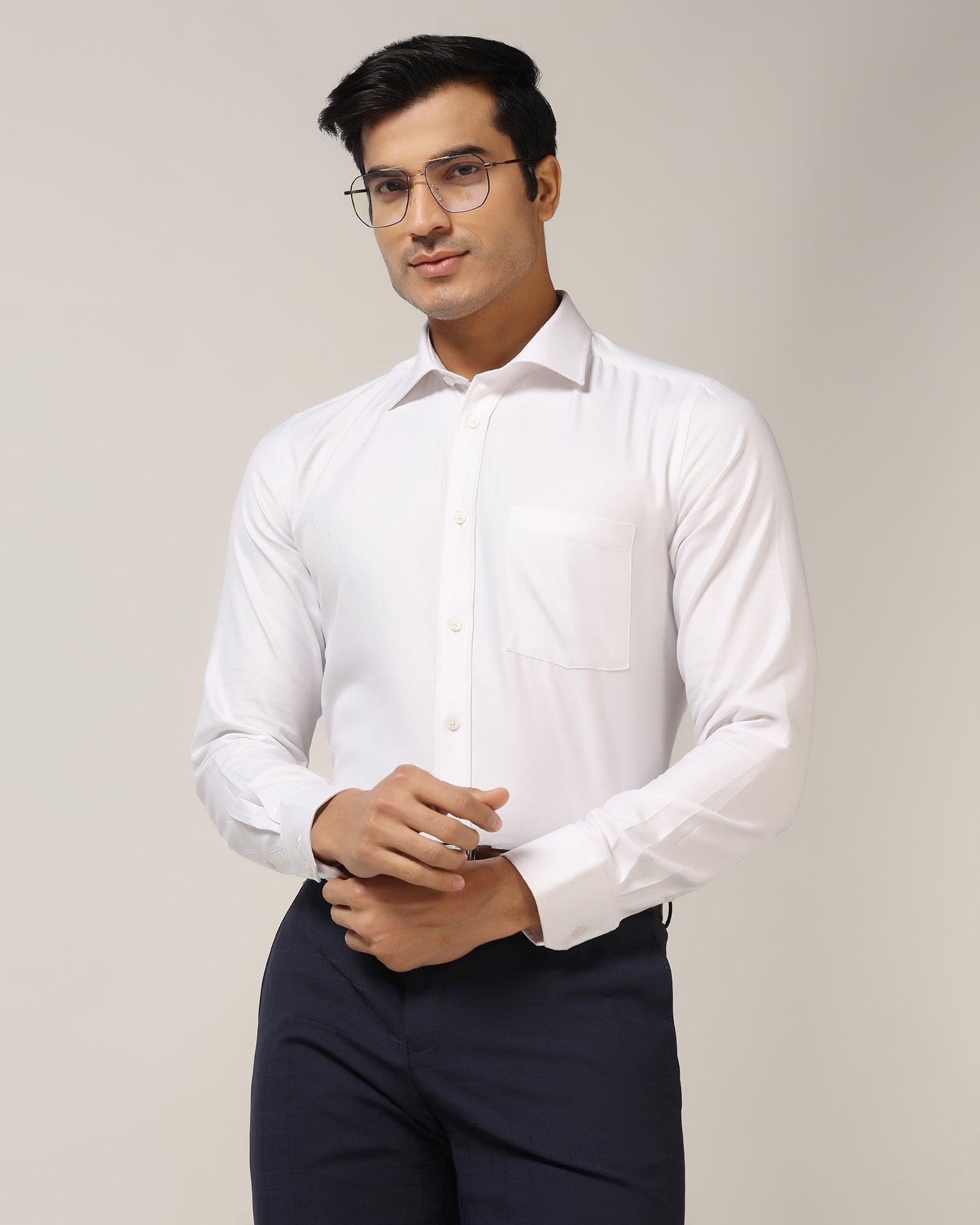 Temptech Formal White Solid Shirt - Antony - Blackberrys