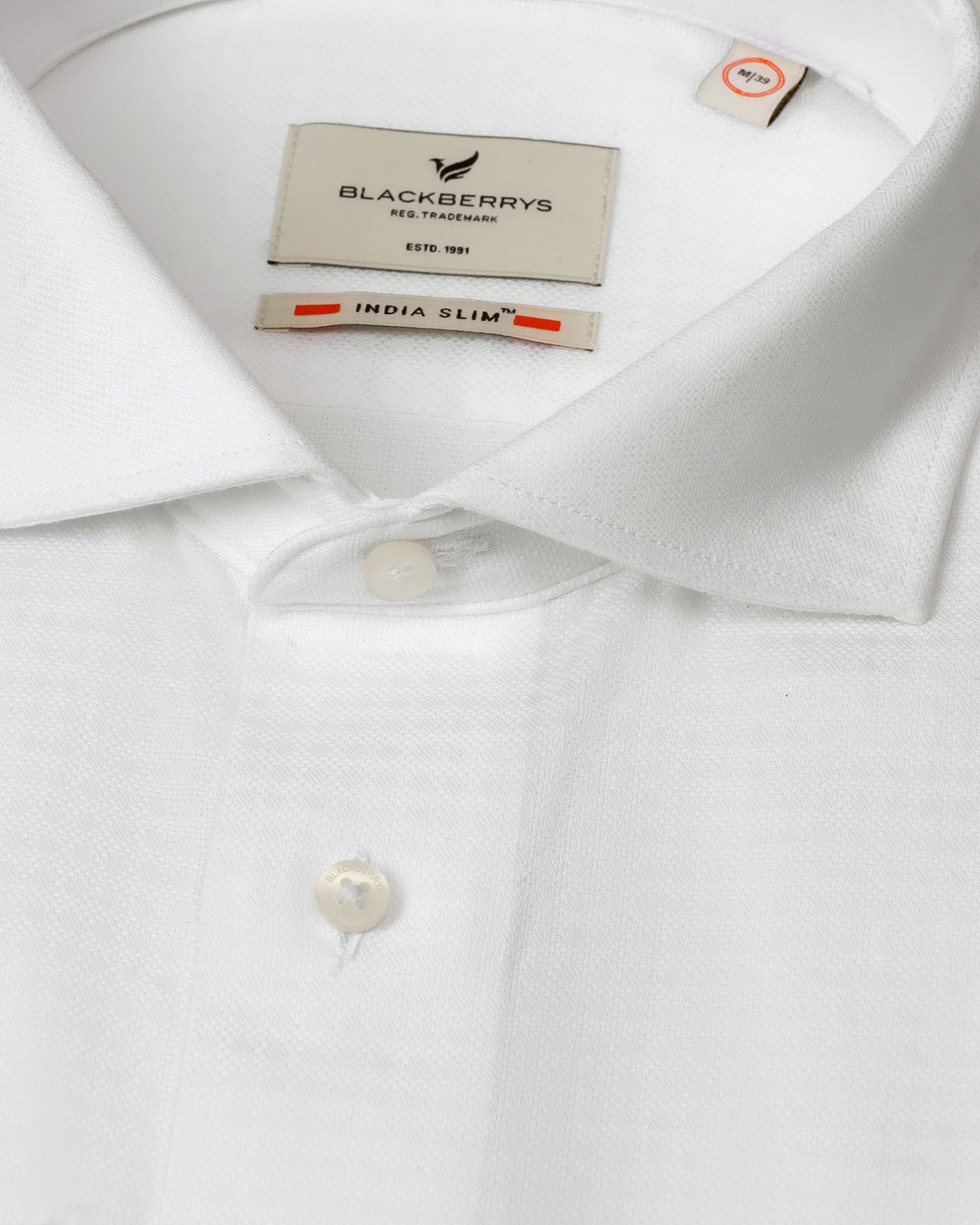 Formal Super White Textured Shirt - Reno