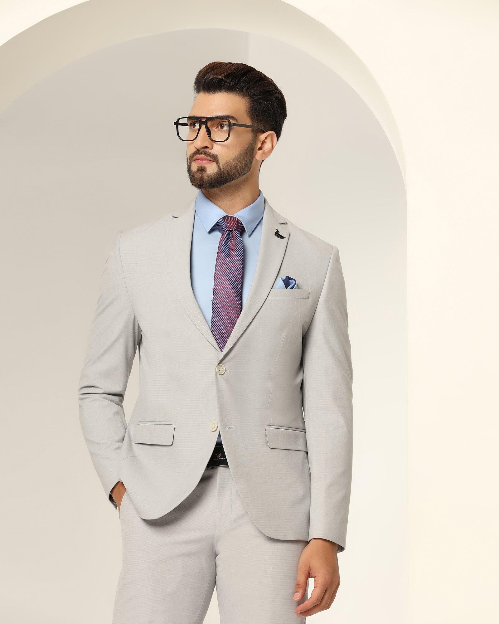 Textured 2 Pcs Suit In Grey (Games) - Blackberrys