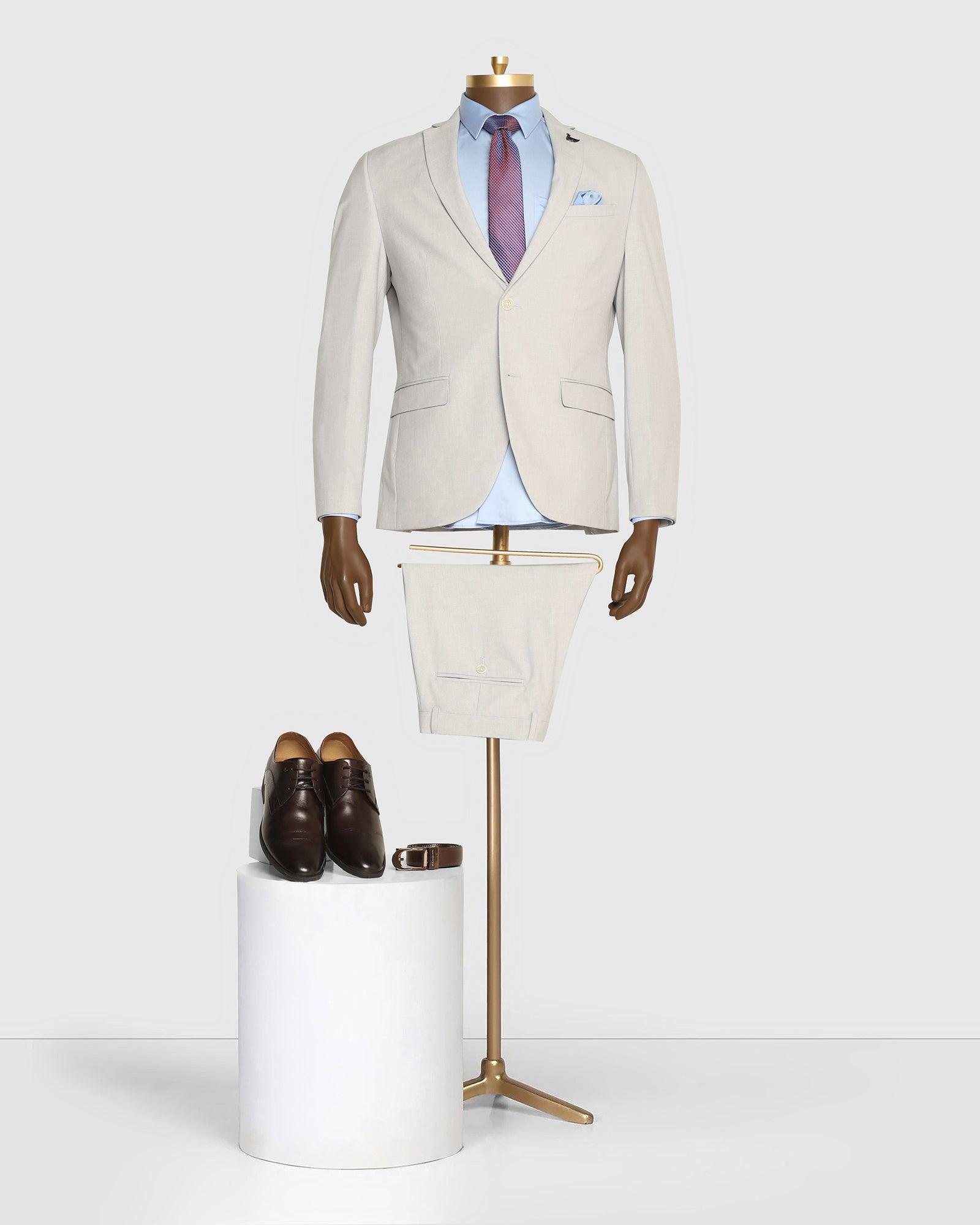 Textured 2 Pcs Suit In Grey (Games) - Blackberrys