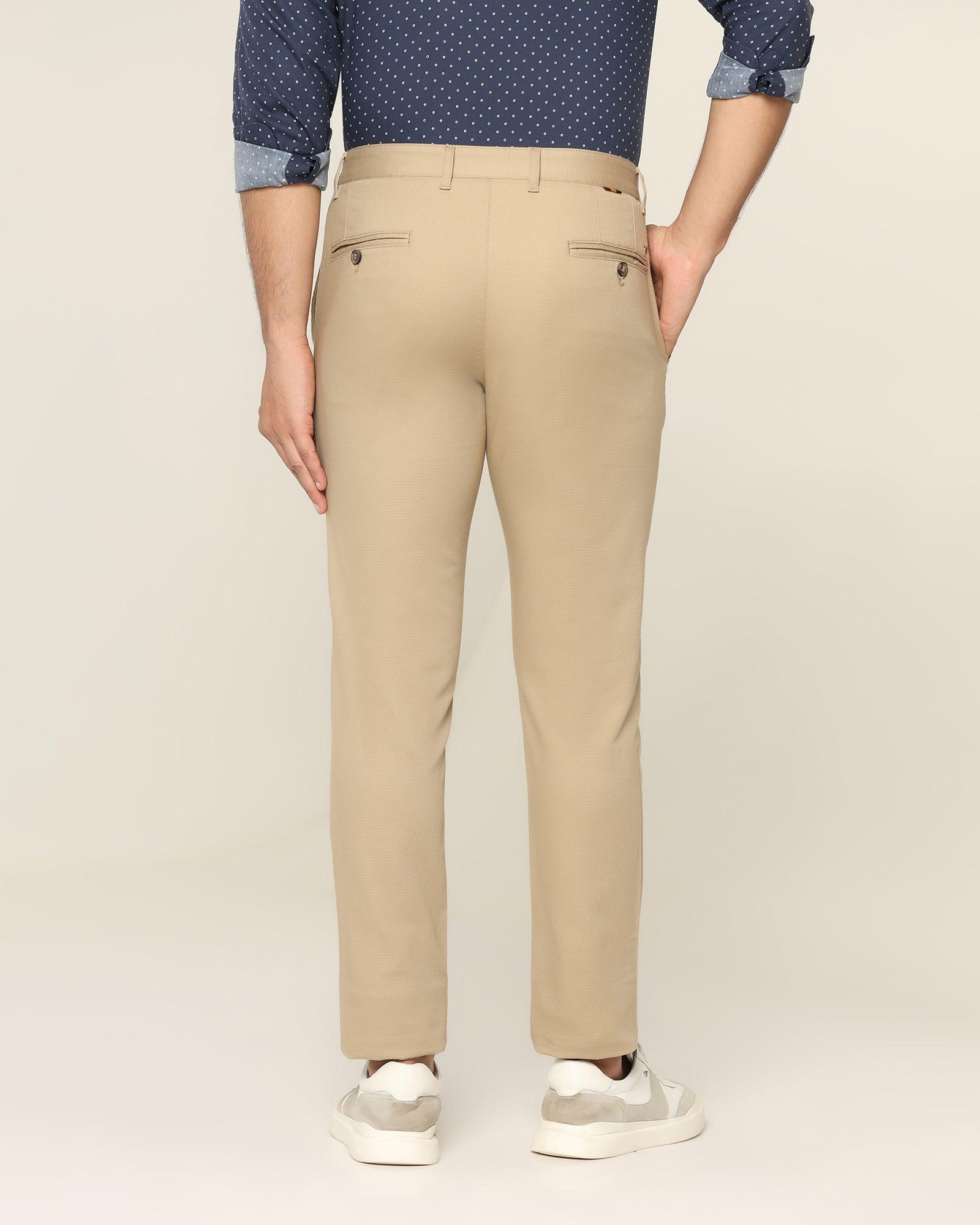 Textured Casual Khakis In Khaki B-91 (Altus) - Blackberrys