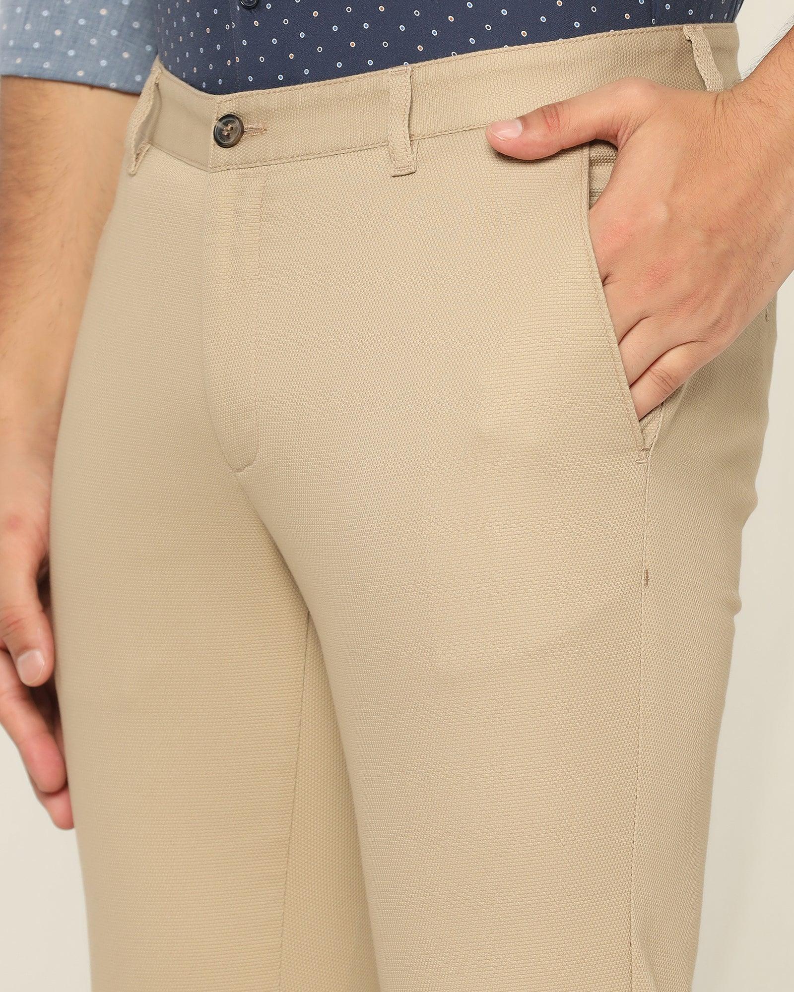 Textured Casual Khakis In Khaki B-91 (Altus) - Blackberrys