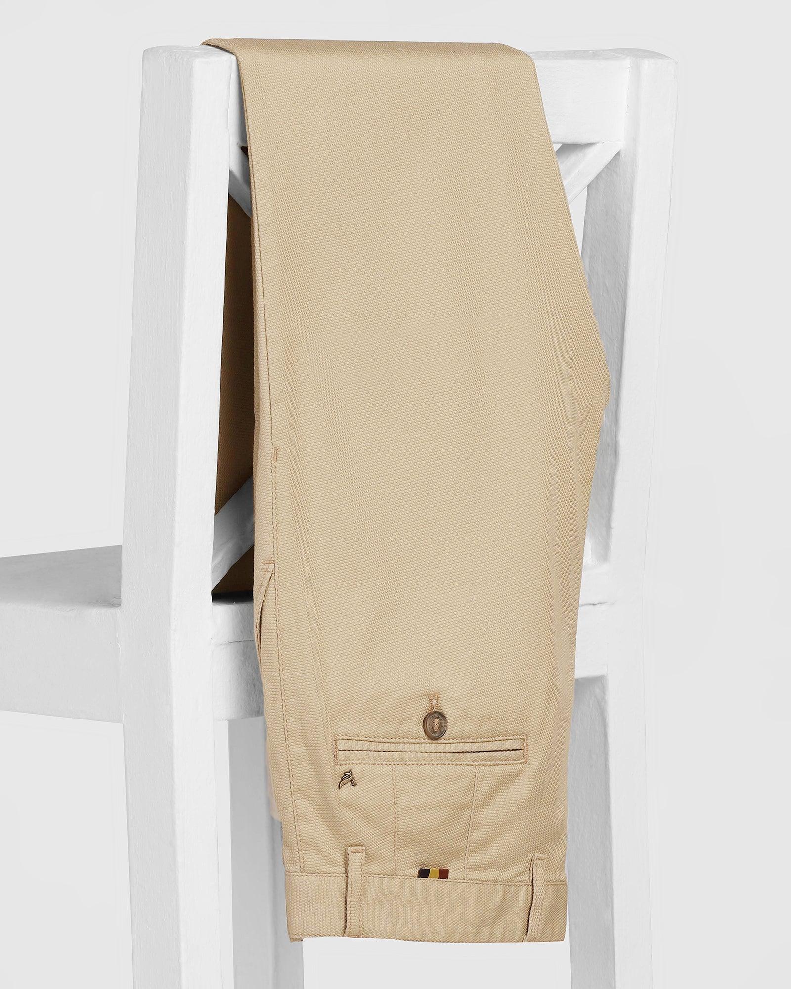 Textured Casual Khakis In Khaki B-91 (Altus) - Blackberrys