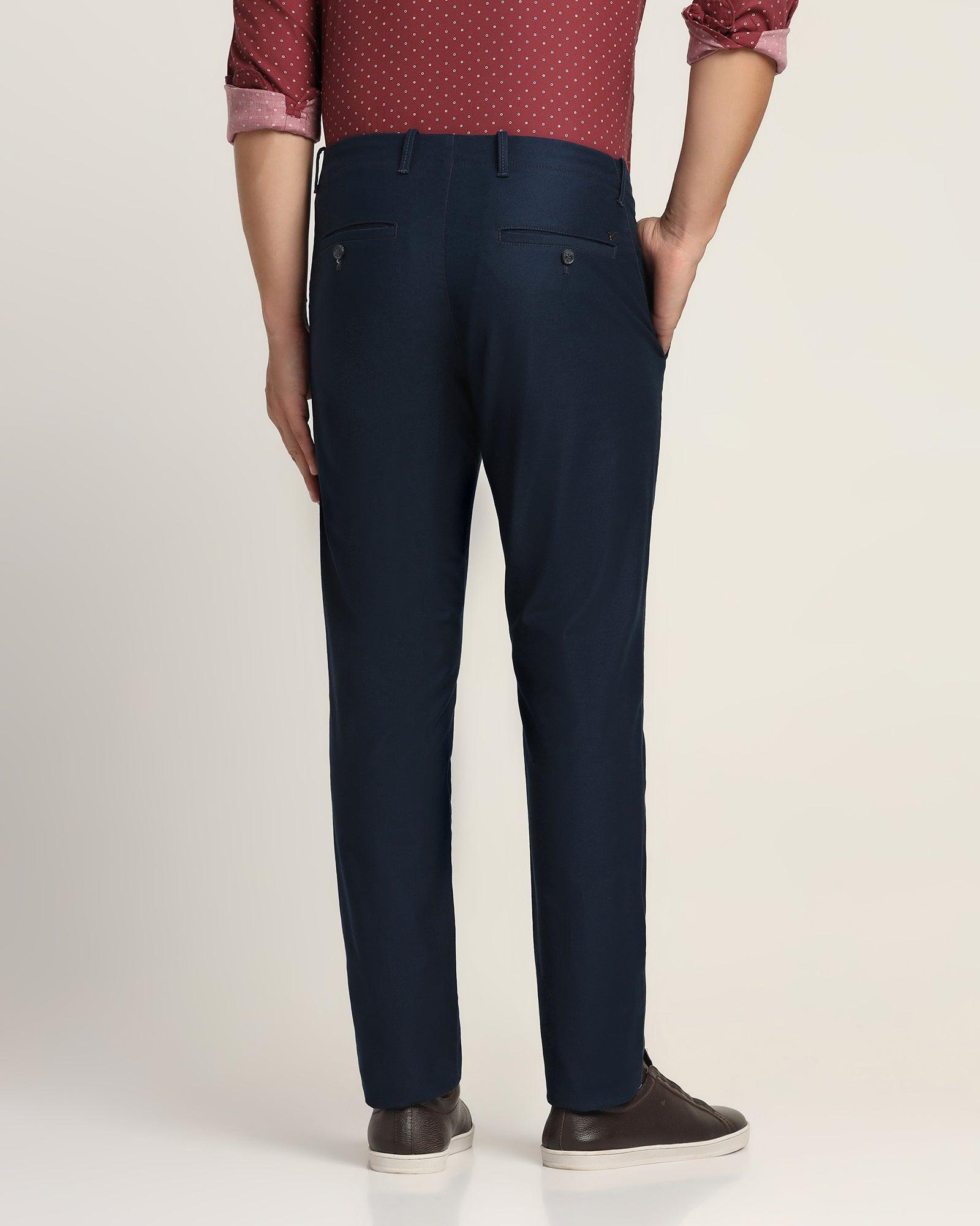 Textured Casual Khakis In Teal B-91 (Segy) - Blackberrys