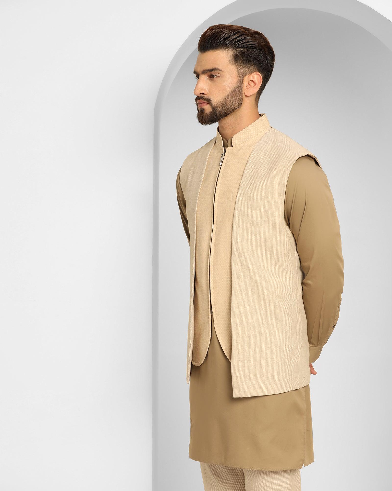 Textured Ethnic 6X Suit In Beige (Cosmo) - Blackberrys