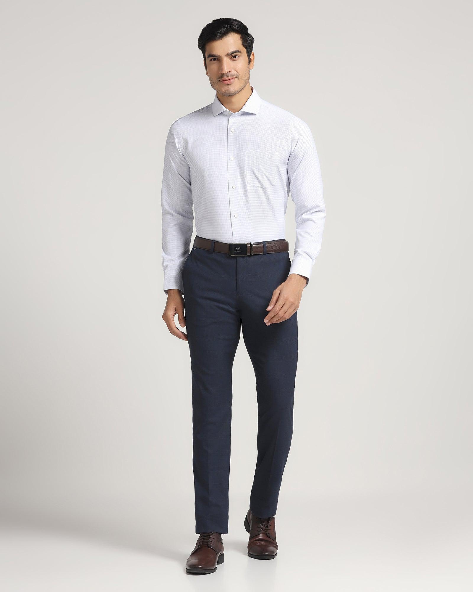 TechPro Formal Blue Textured Shirt - Daze - Blackberrys