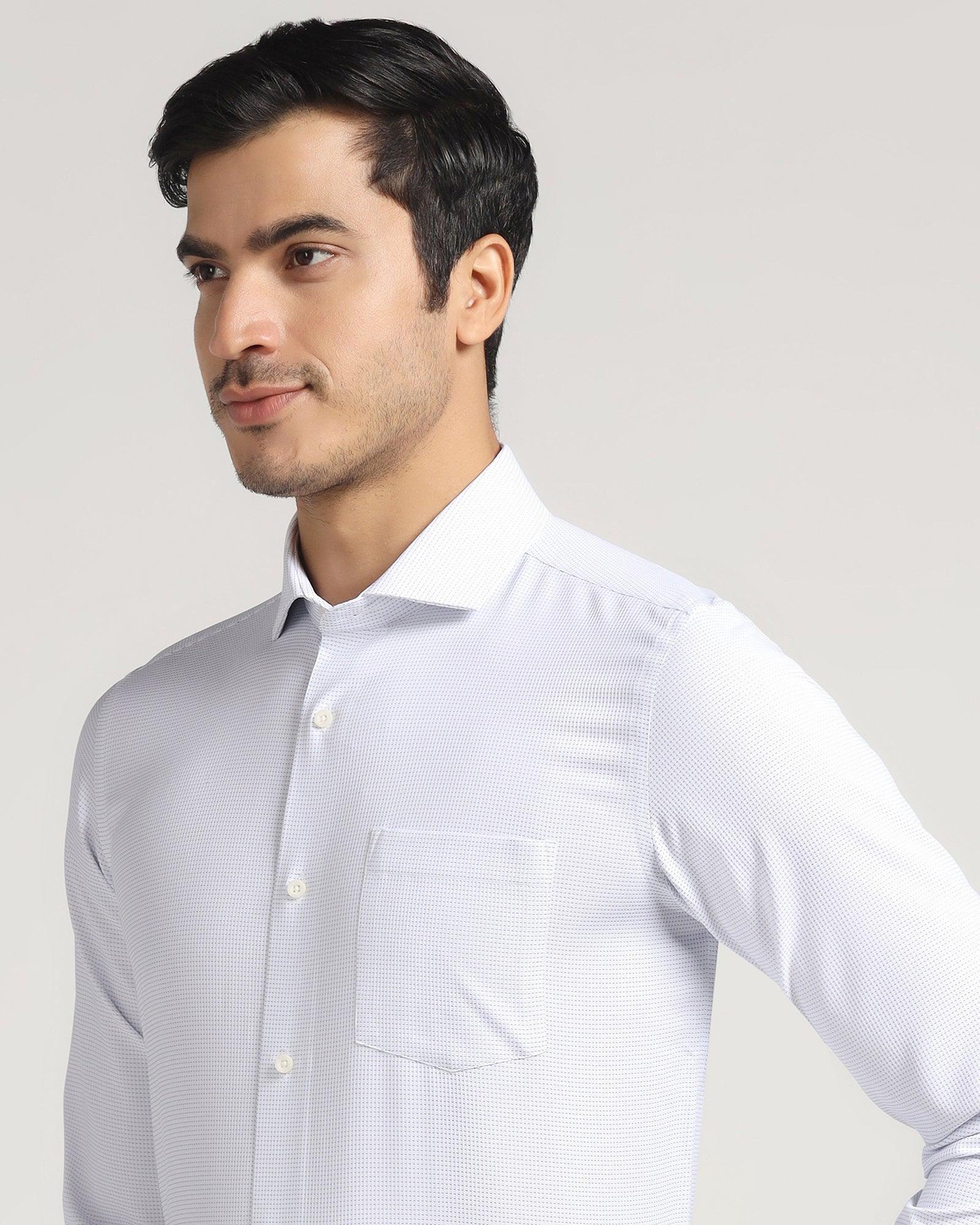 TechPro Formal Blue Textured Shirt - Daze - Blackberrys
