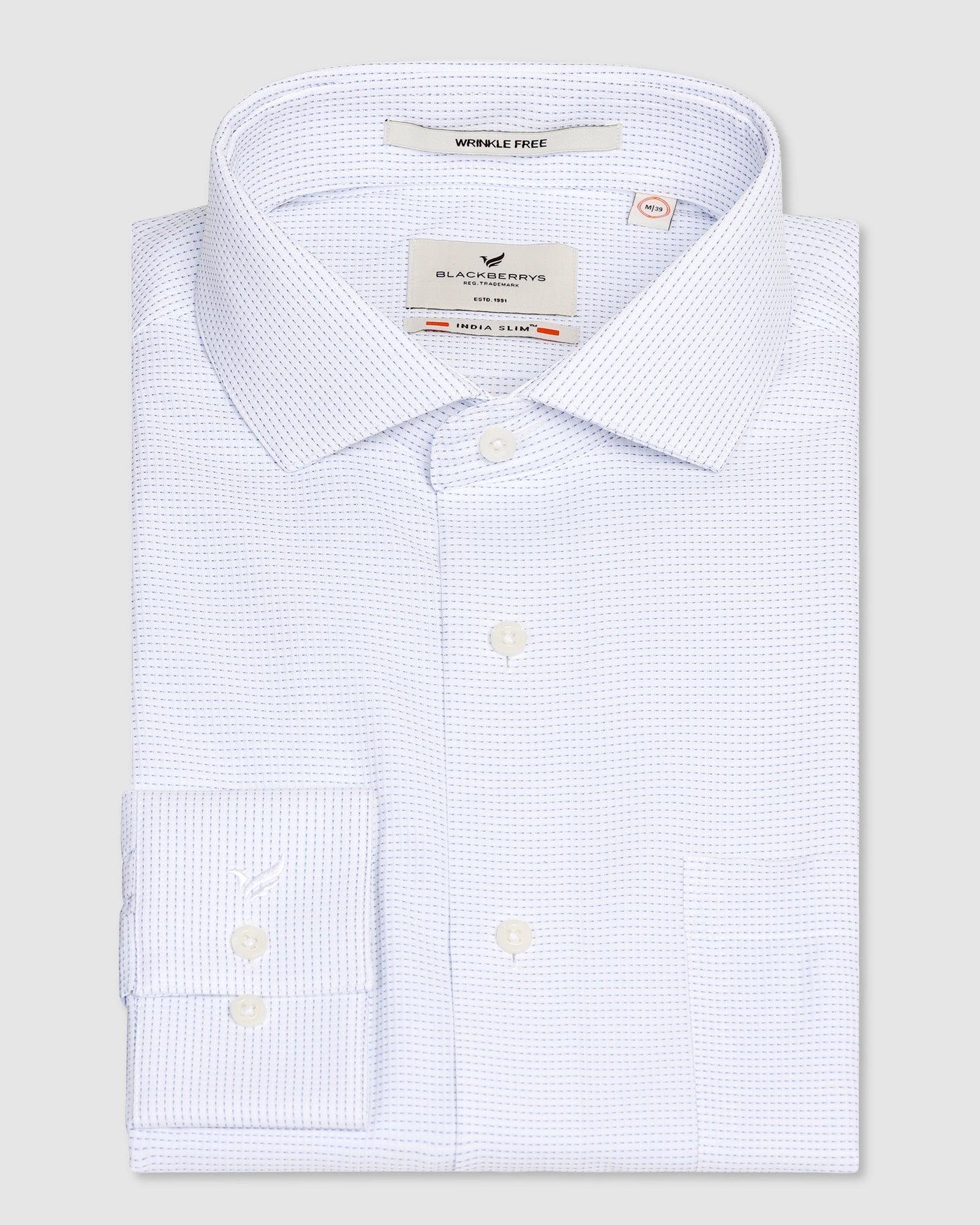 TechPro Formal Blue Textured Shirt - Daze - Blackberrys