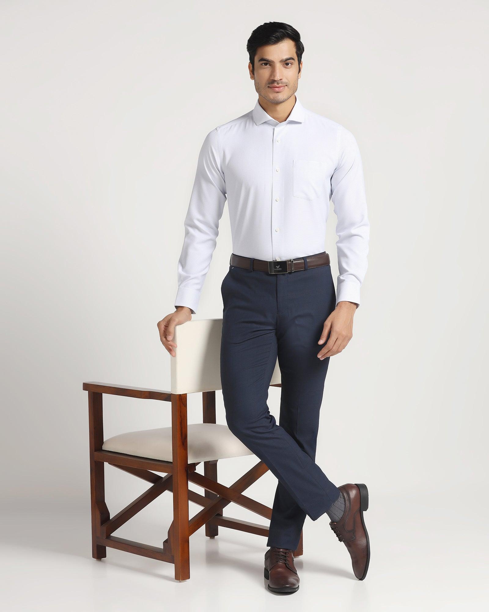 TechPro Formal Blue Textured Shirt - Daze - Blackberrys