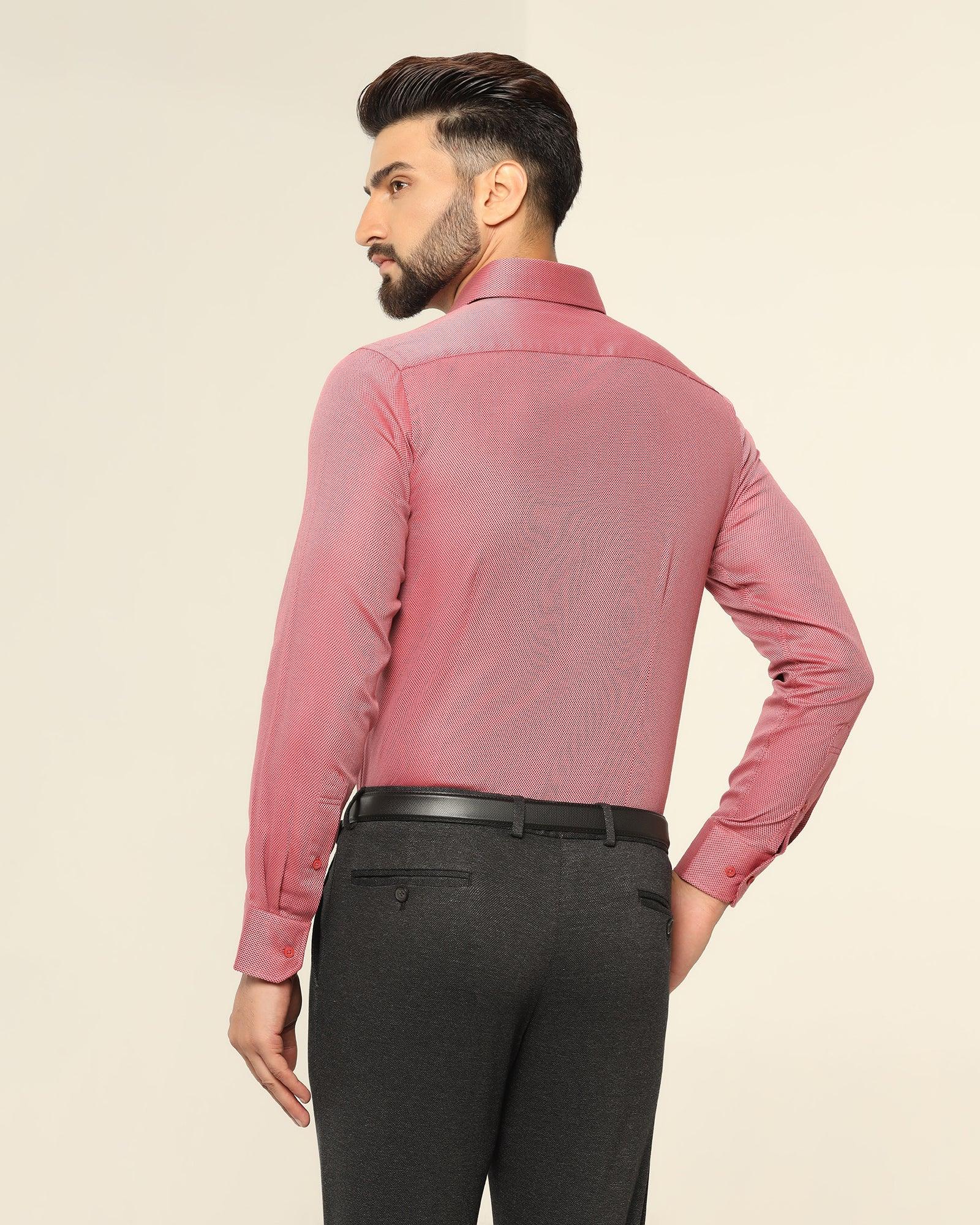 Textured Formal Shirt In Dusty Pink (Quint) - Blackberrys
