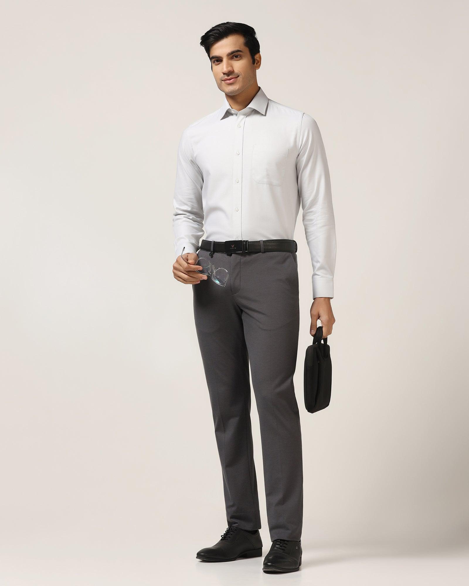 Formal Grey Textured Shirt - Baker - Blackberrys