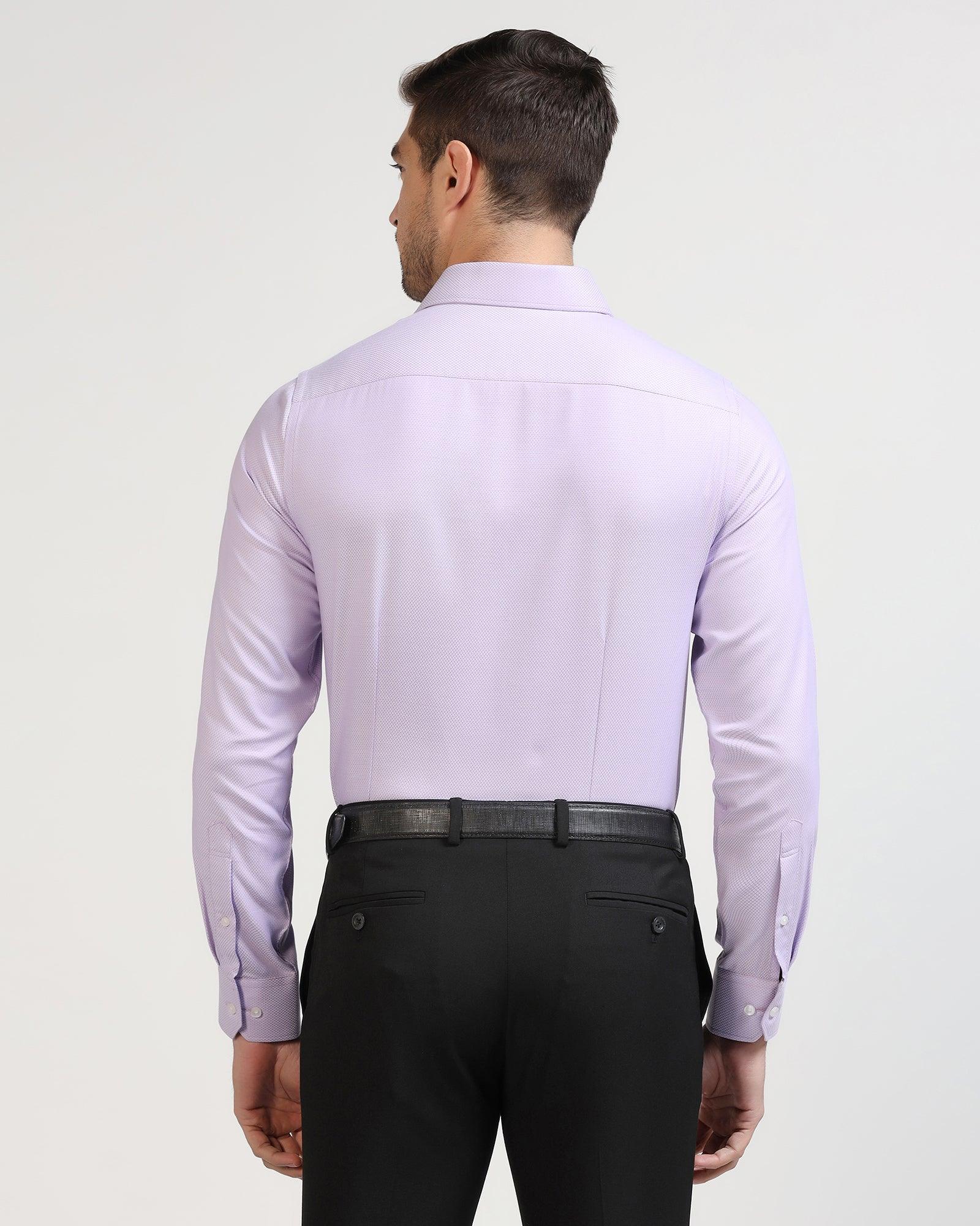 Formal Lilac Textured Shirt - Mater - Blackberrys