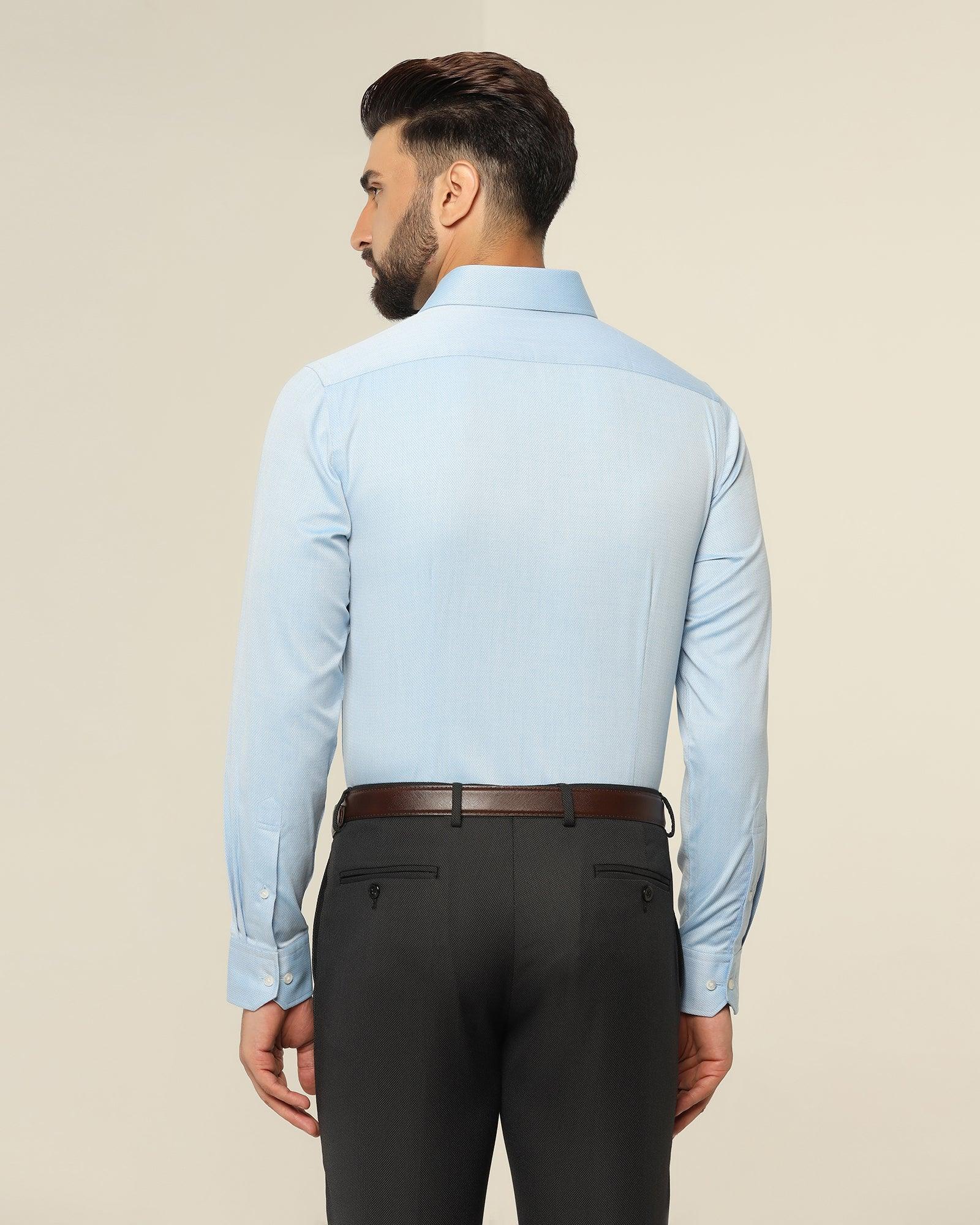 Textured Formal Shirt In Sky Blue (Pound) - Blackberrys