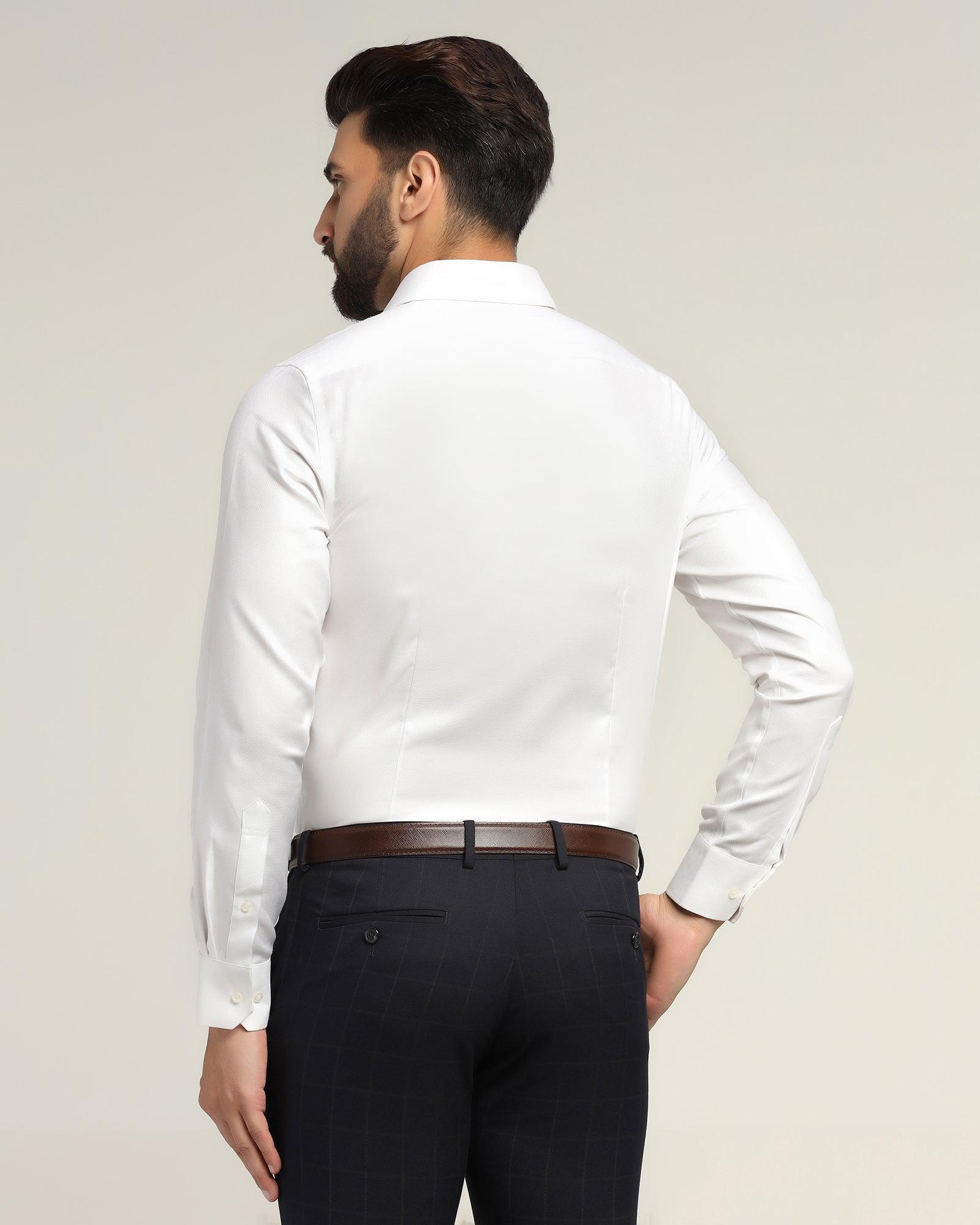 Formal White Textured Shirt - Sally - Blackberrys