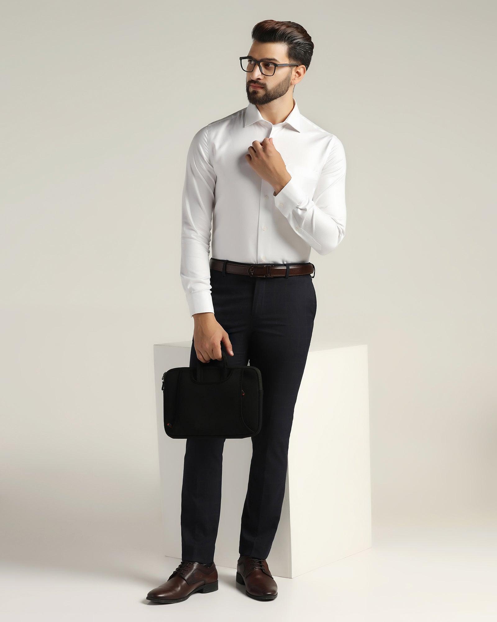 Formal White Textured Shirt - Sally - Blackberrys