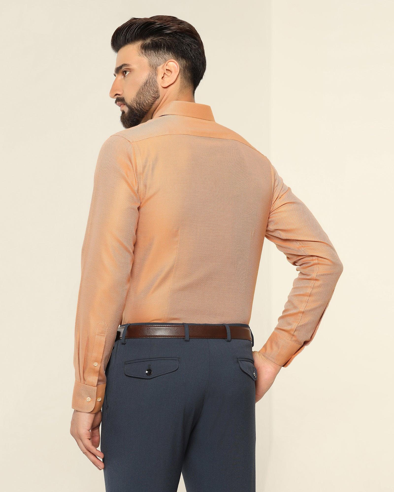 Textured Formal Shirt In Yellow (Quint) - Blackberrys