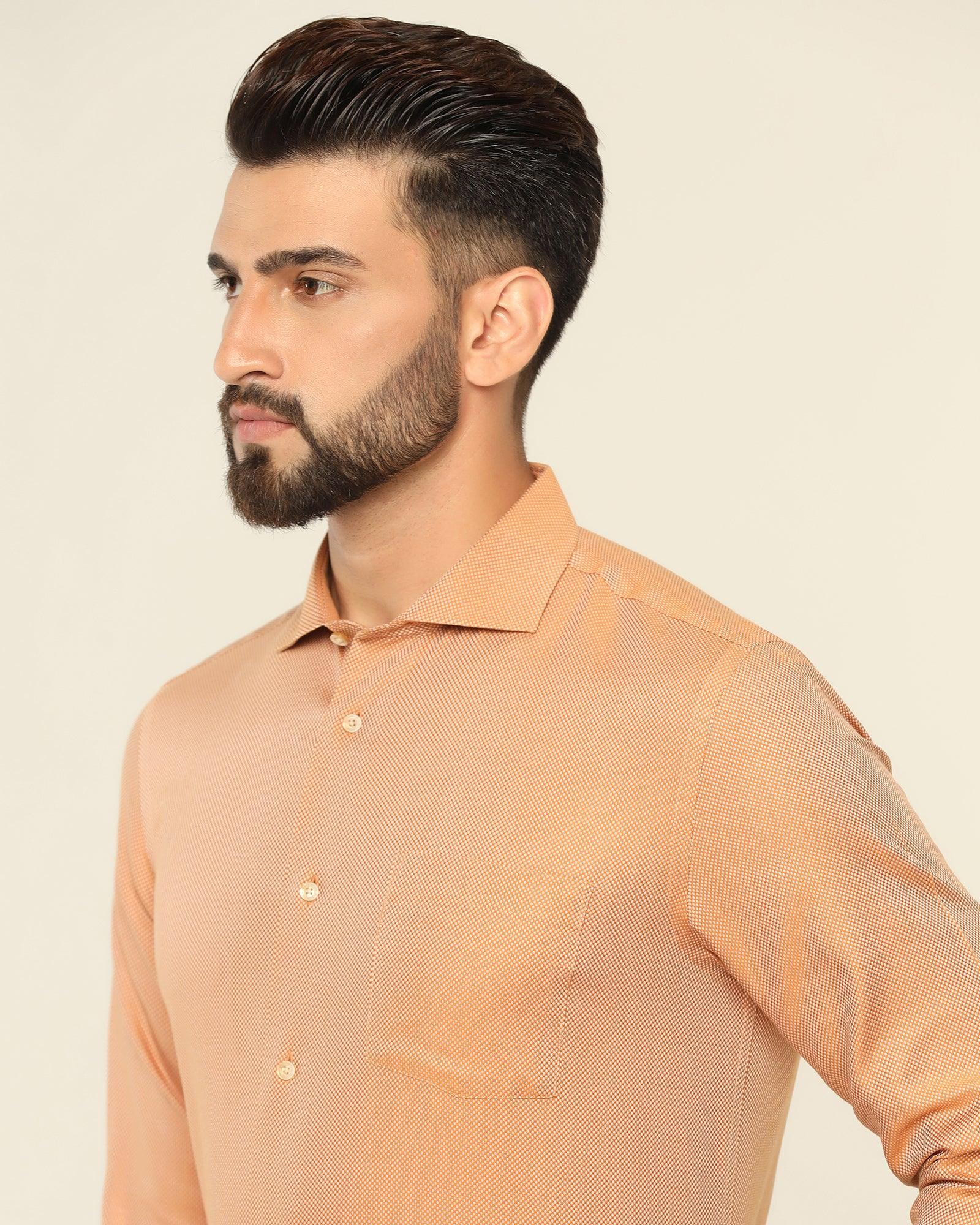 Textured Formal Shirt In Yellow (Quint) - Blackberrys