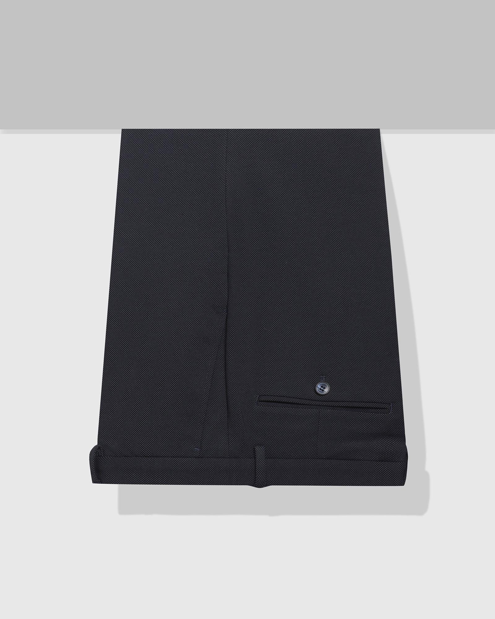 Textured Formal Trousers In Navy B-91 (Reader) - Blackberrys