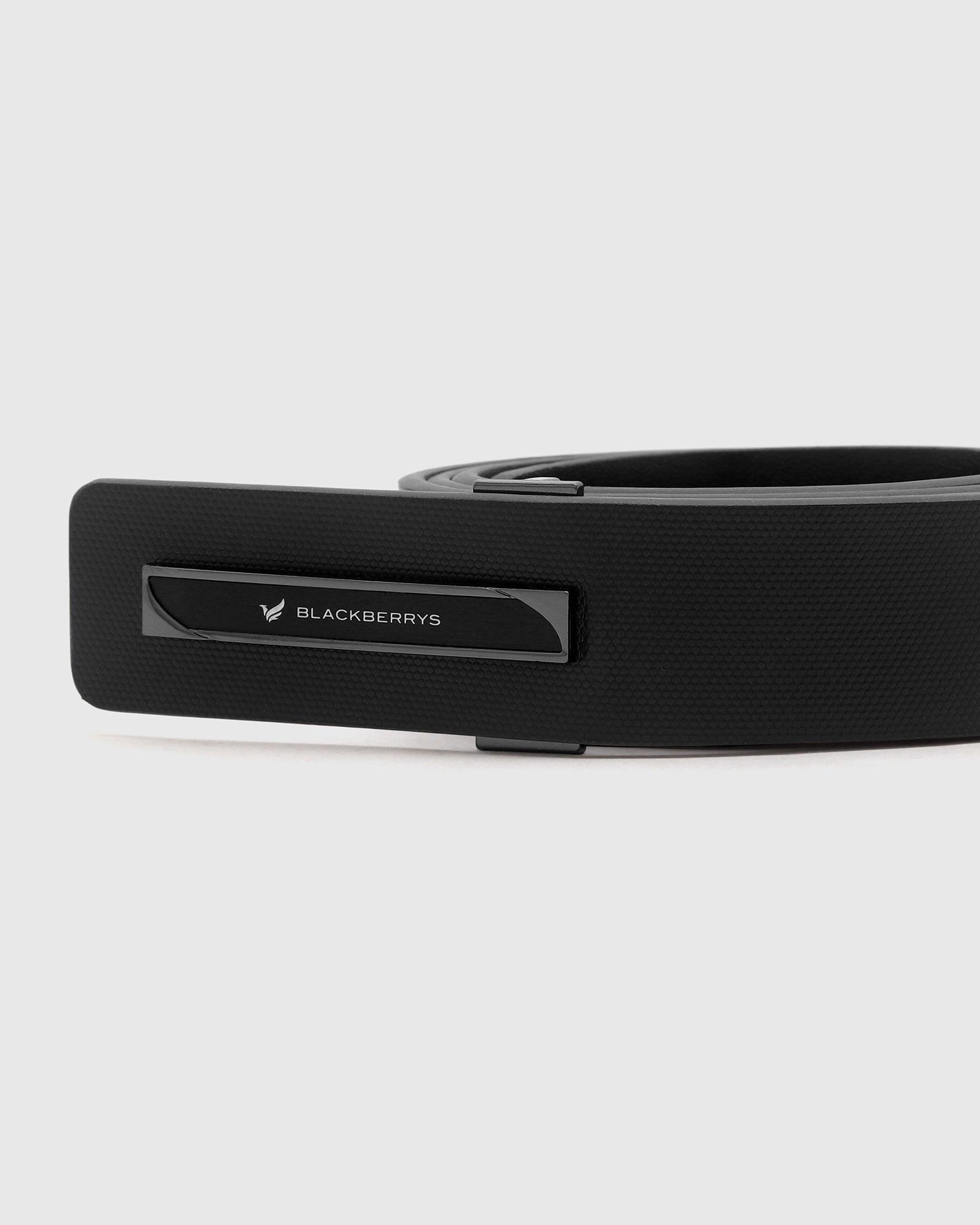 Must Haves Leather Black Textured Belt - New Kric - Blackberrys