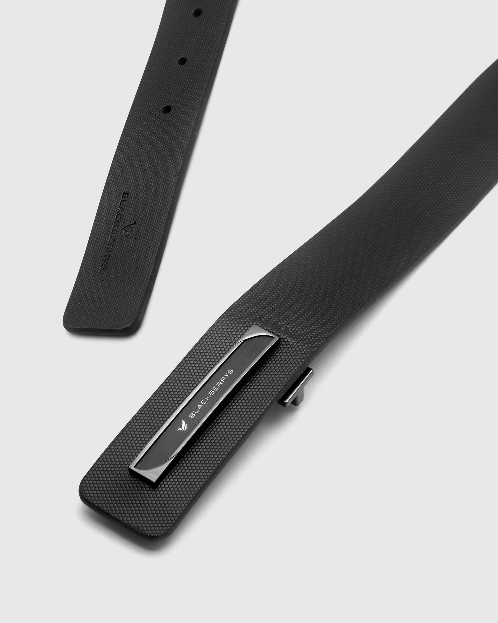 Must Haves Leather Black Textured Belt - New Kric - Blackberrys