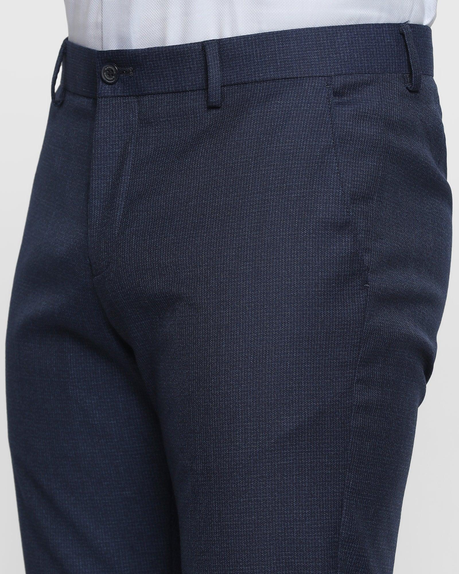 Tuxedo Two Piece Navy Textured Formal Suit - Ezra - Blackberrys