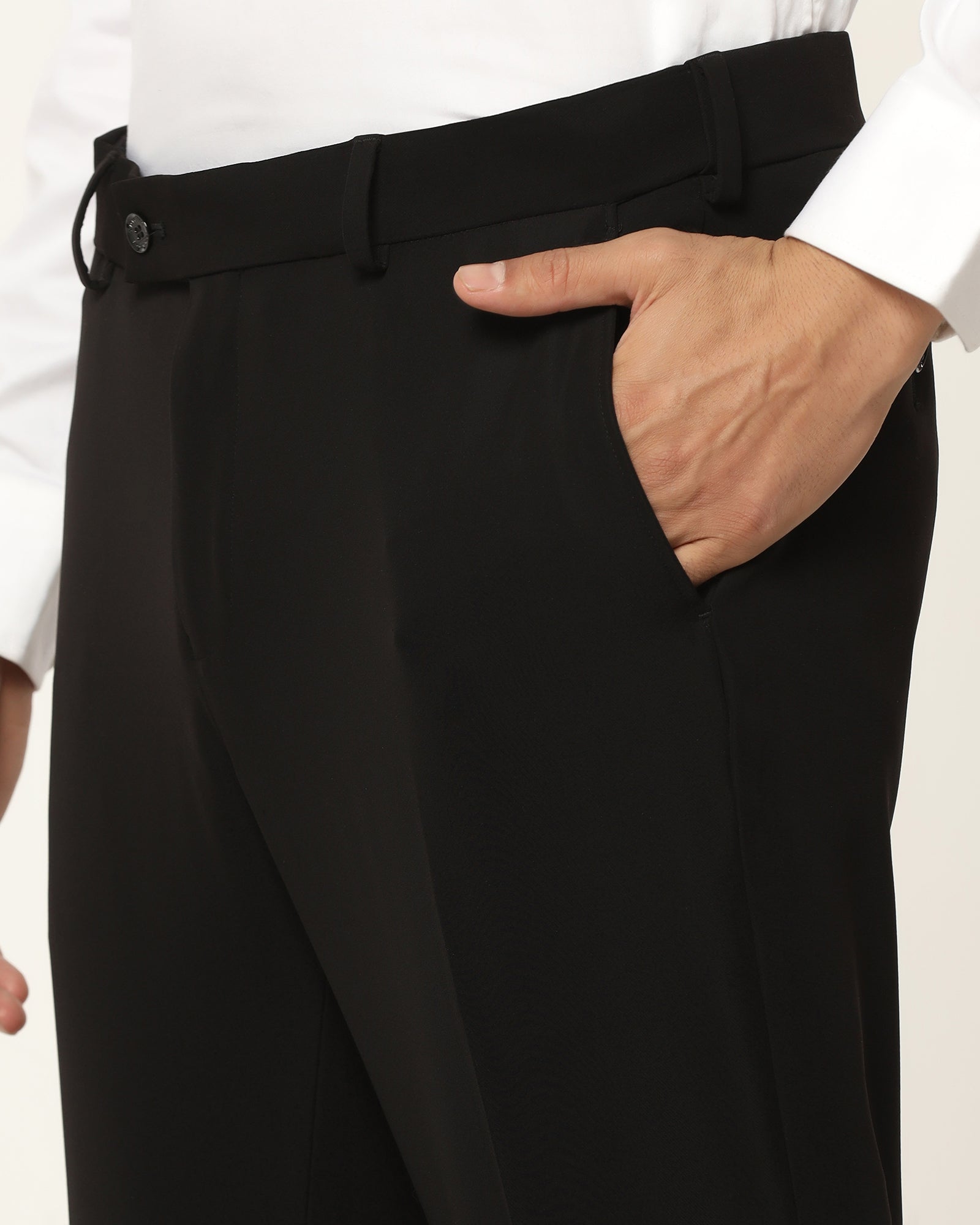 Three Piece Black Textured Formal Suit - Josfer