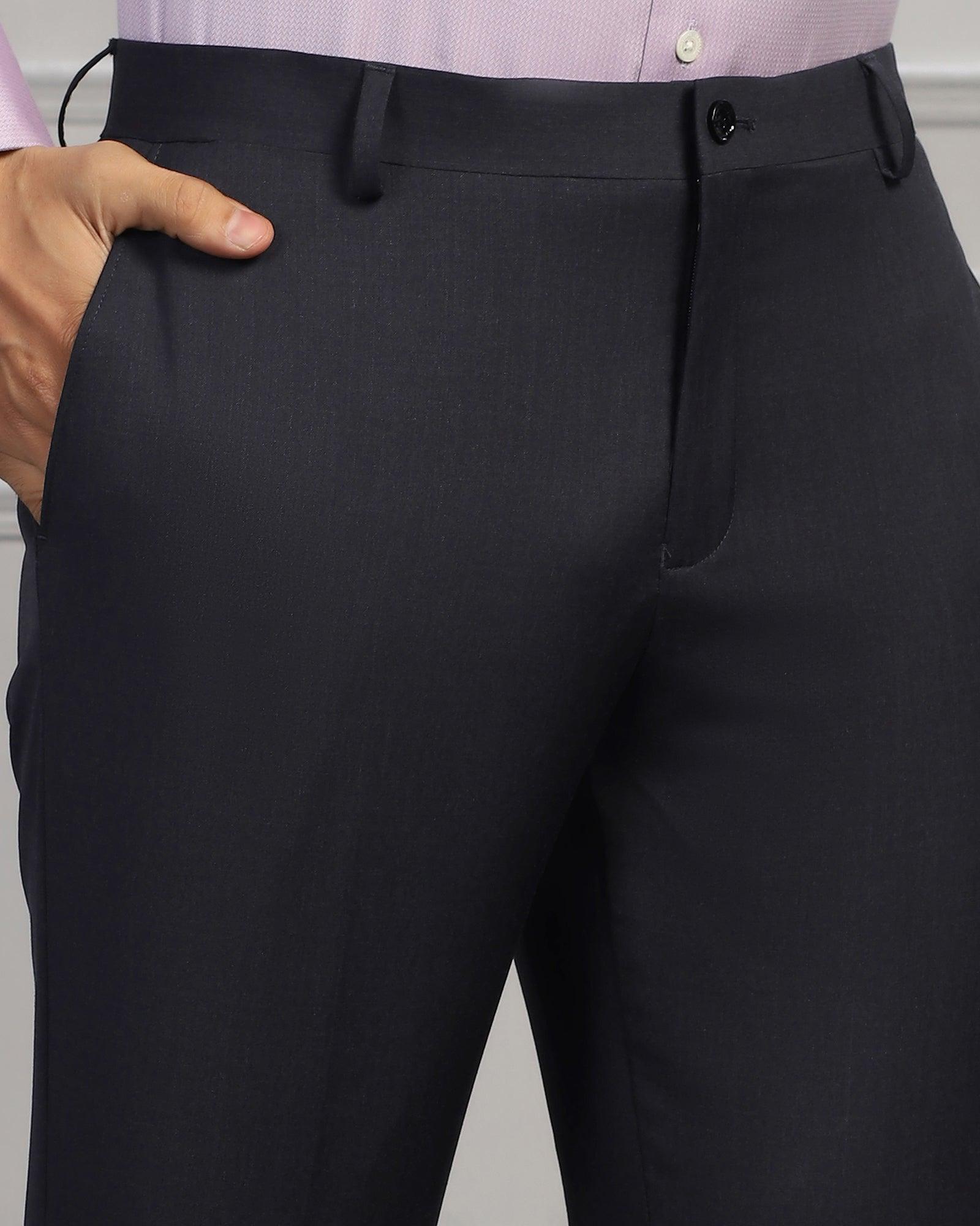 Three Piece Charcoal Solid Formal Suit - Keno - Blackberrys