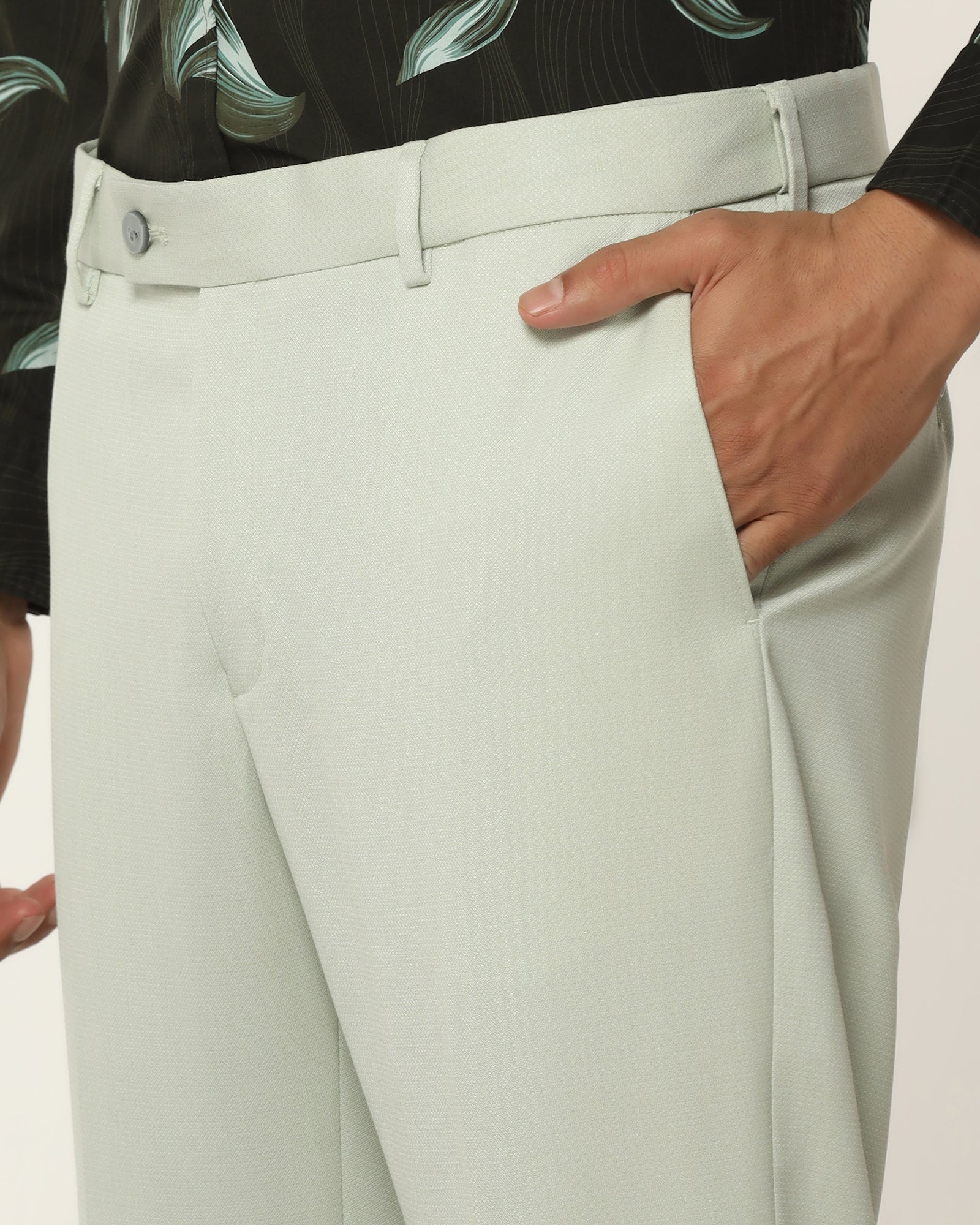 Three Piece Mint Textured Formal Suit - Steddle