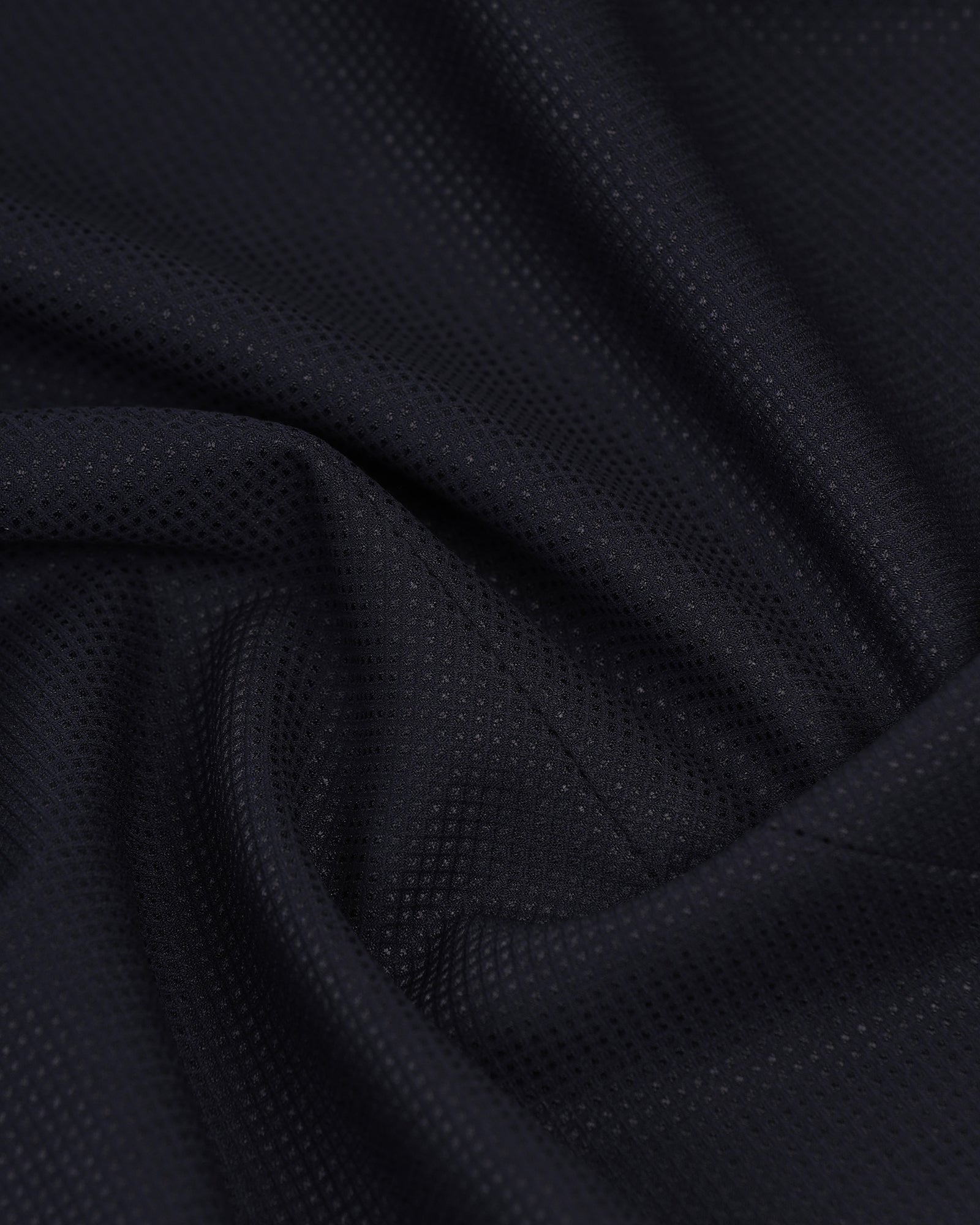 Three Piece Navy Textured Formal Suit - Kennie