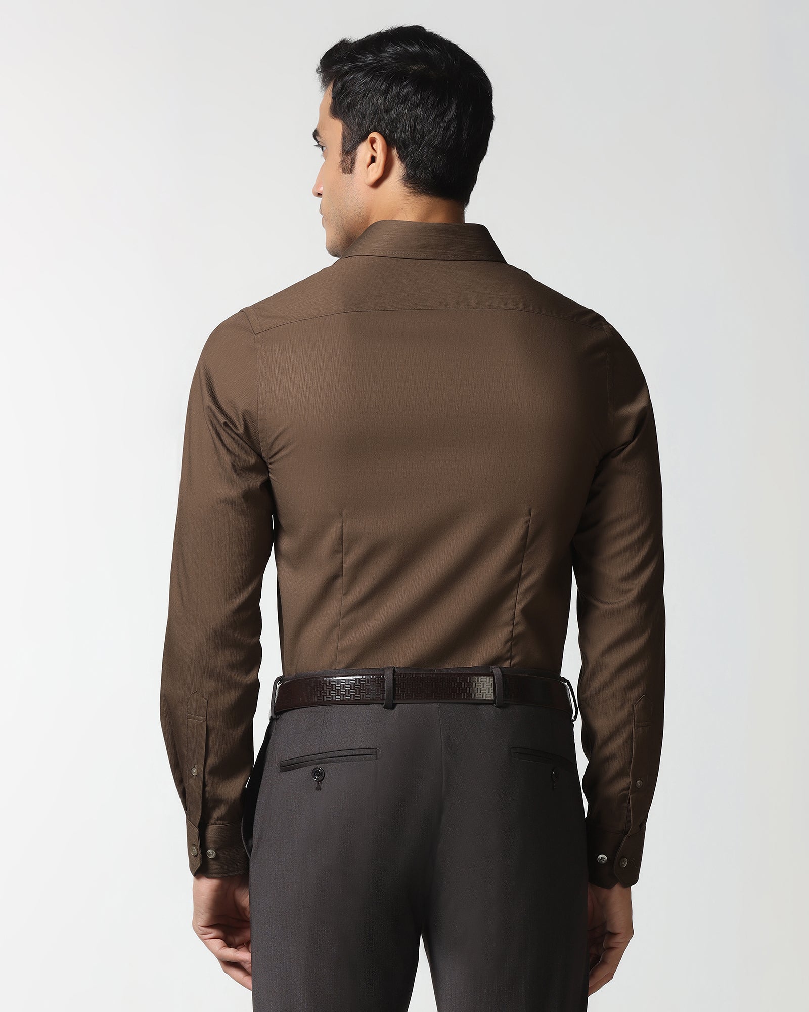 Tobacco Brown Solid Shirt - Tanin