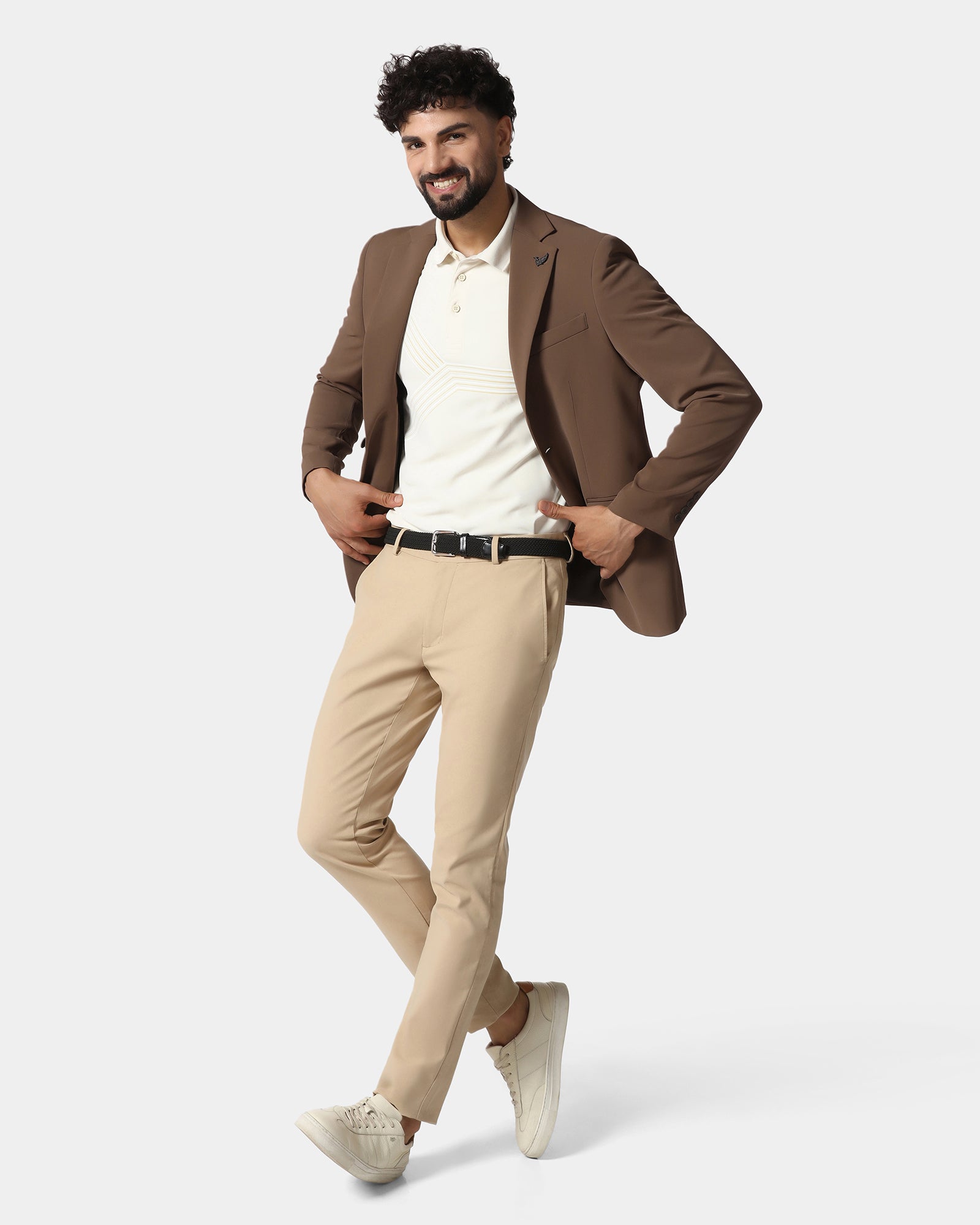 Tobacco Brown TechPro Solid Blazer - Absolute