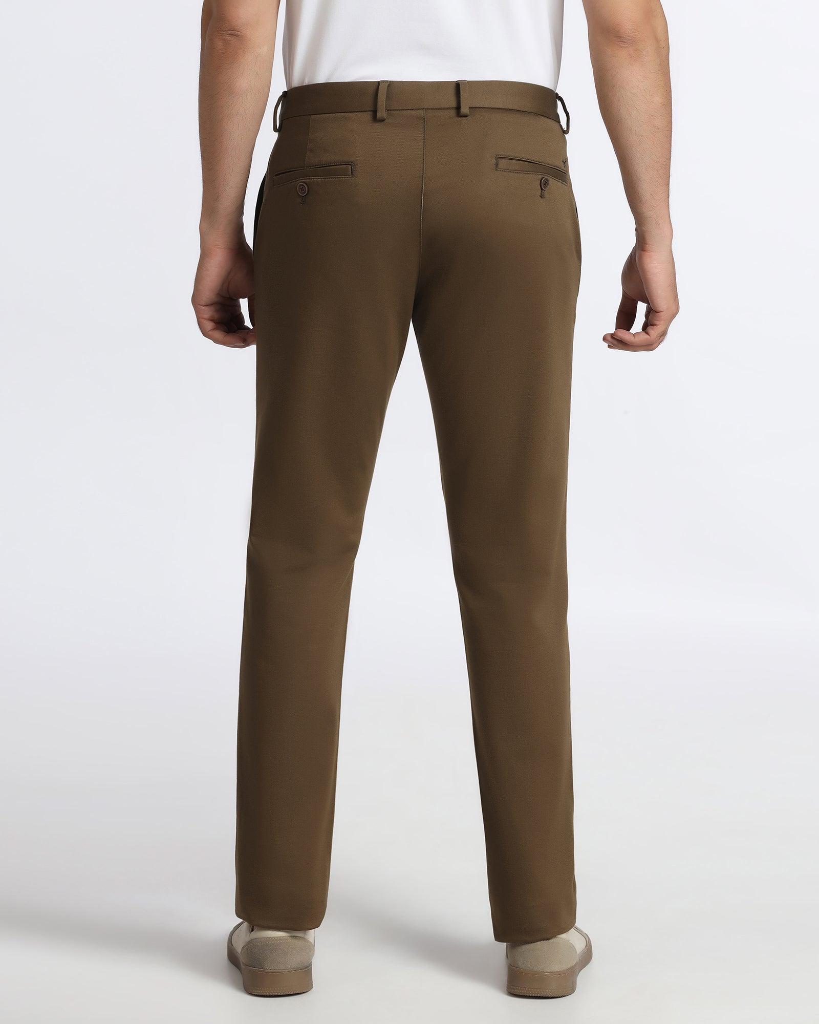 Tobacco Brown Textured Khakis - Brook