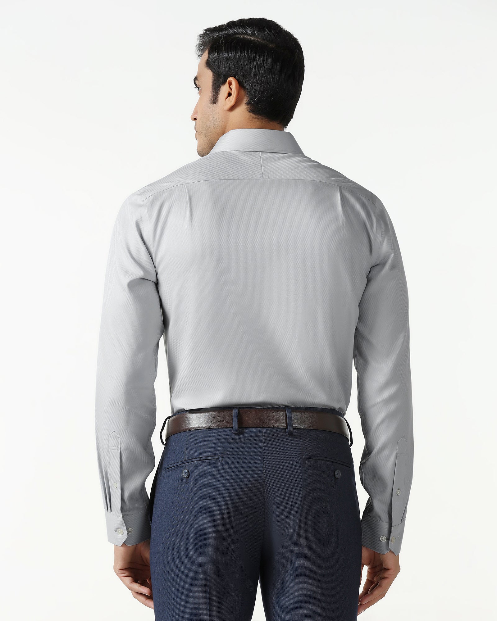 True Gray Non Iron Textured Shirt - E31