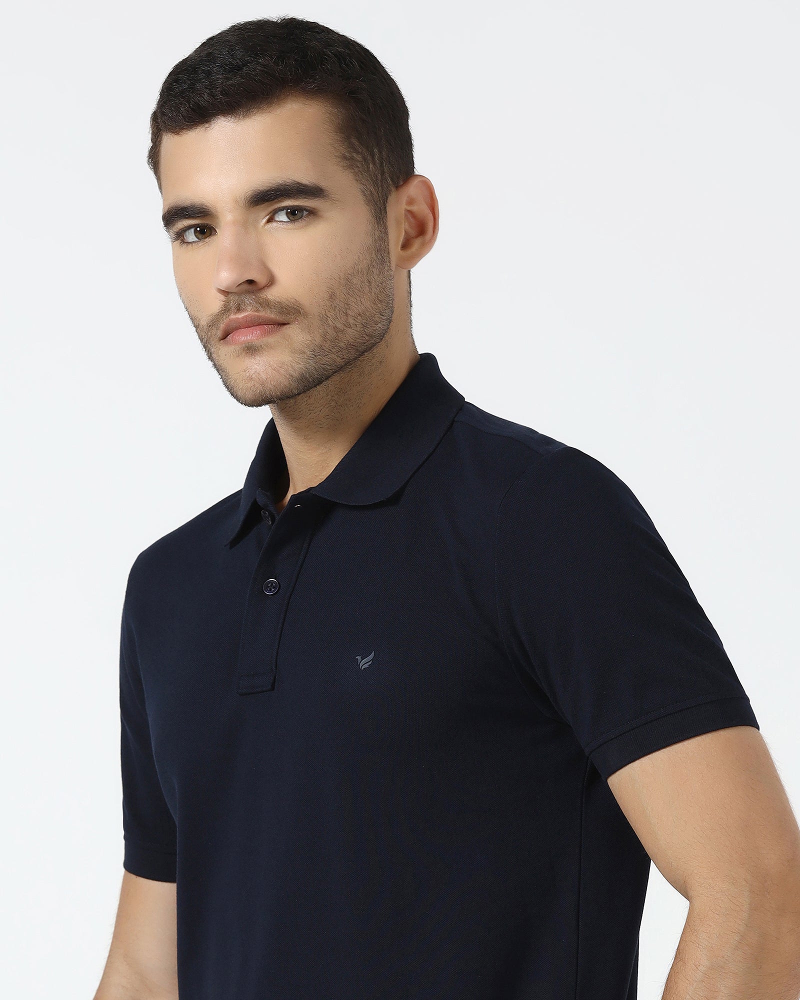 True Navy Solid Polo - Bright
