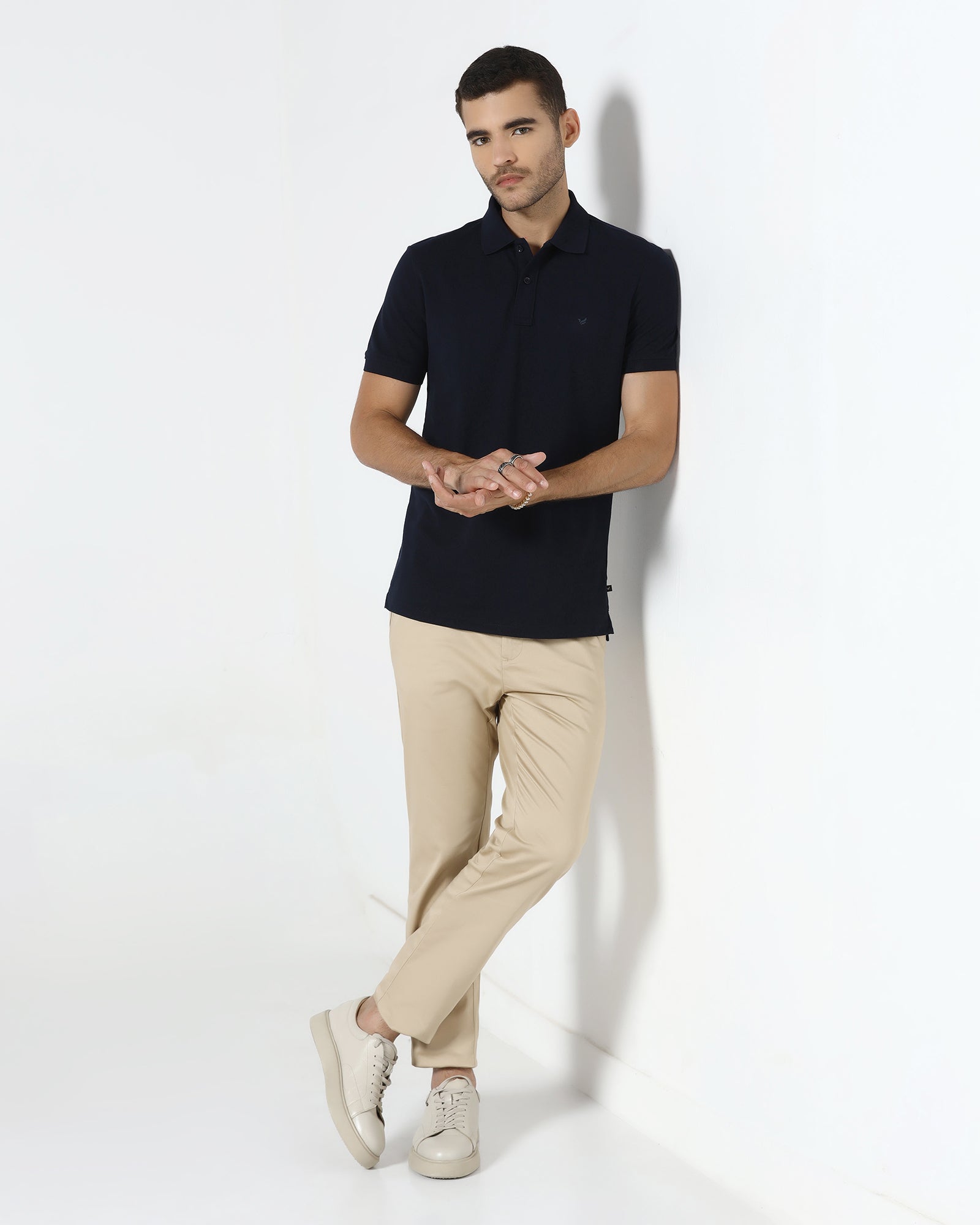 True Navy Solid Polo - Bright