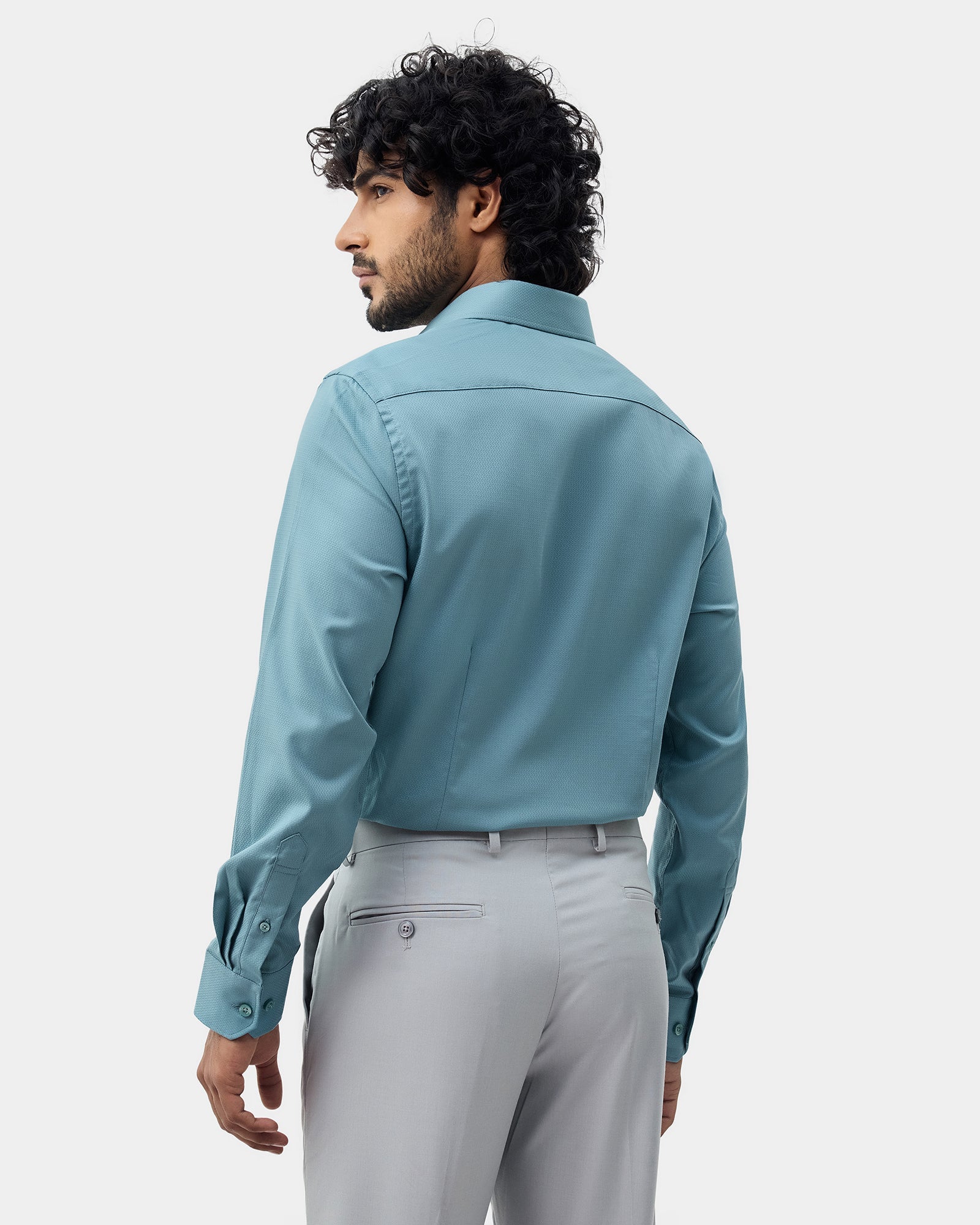 Turquoise Textured Shirt - Birch
