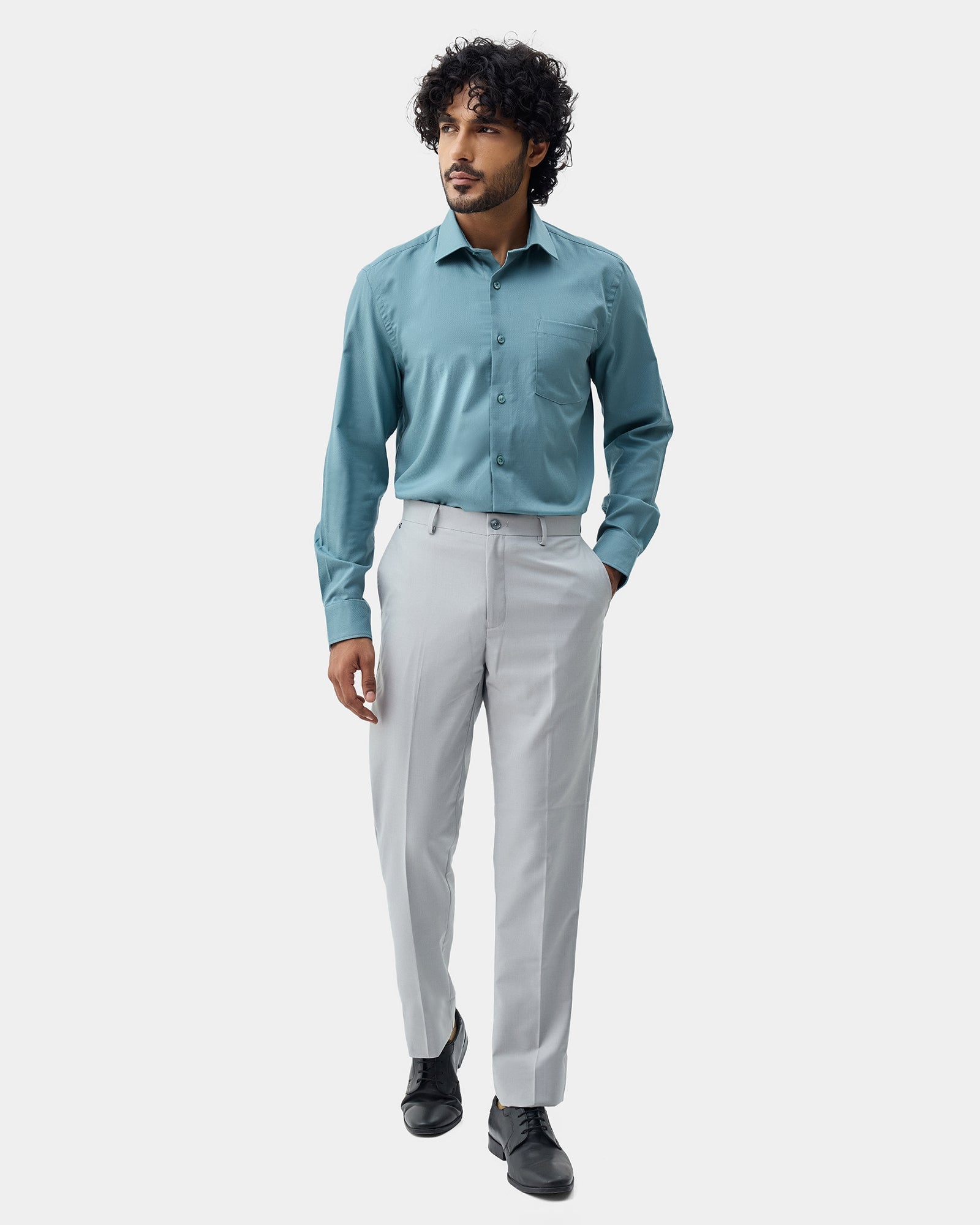 Turquoise Textured Shirt - Birch