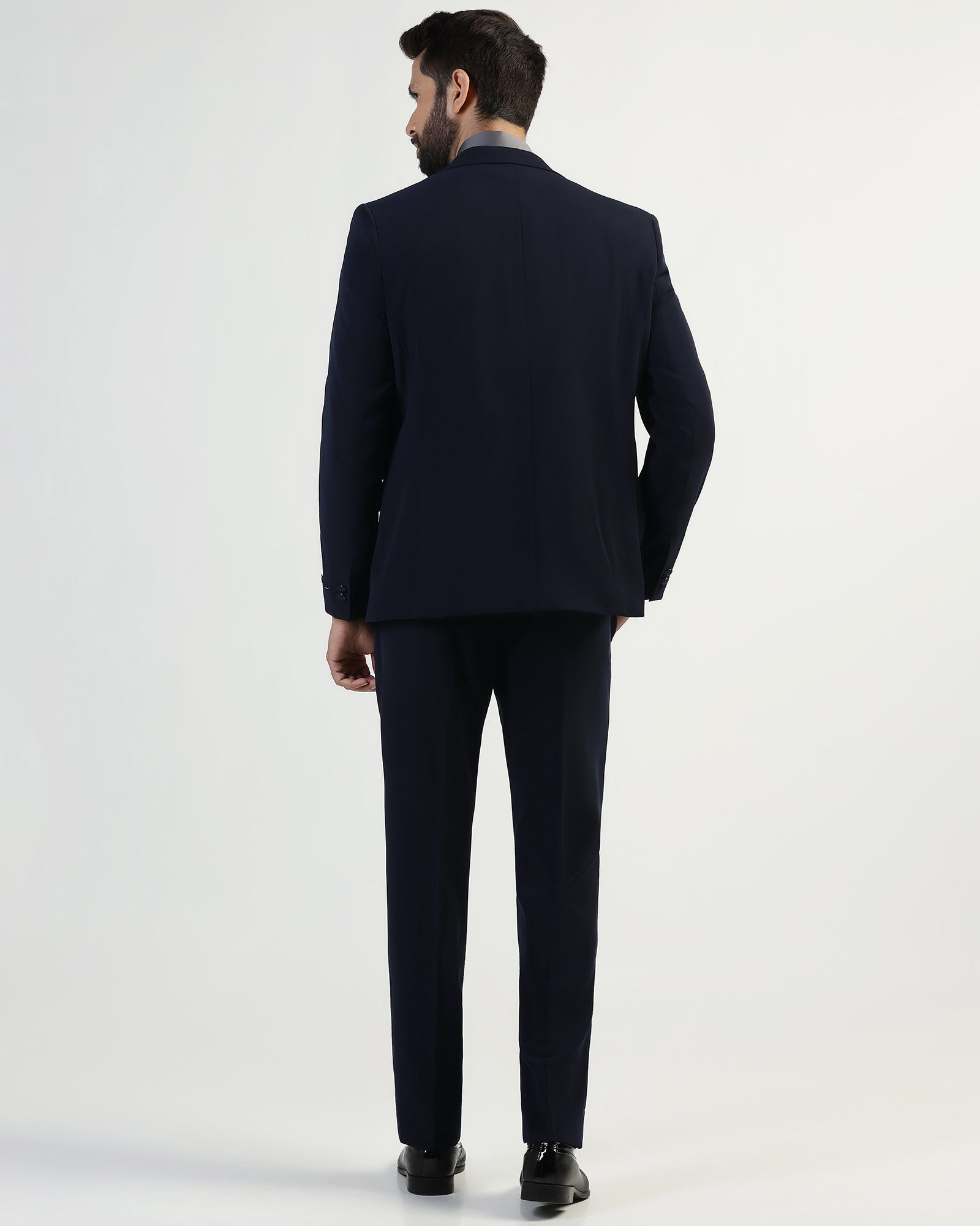 Two Piece Navy Solid Formal Suit - Weimer